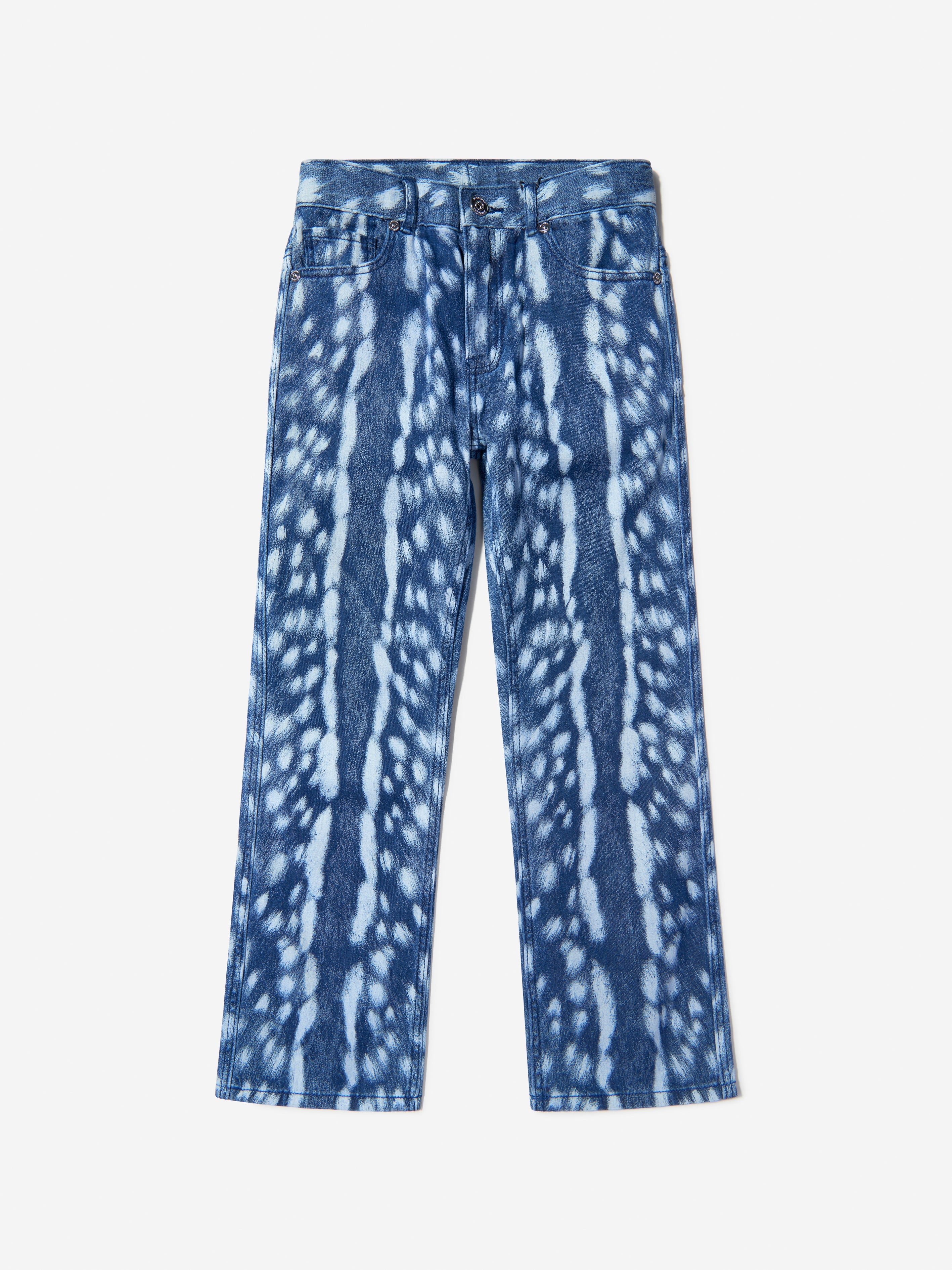 Girls Cotton Deer Print Woven Trousers