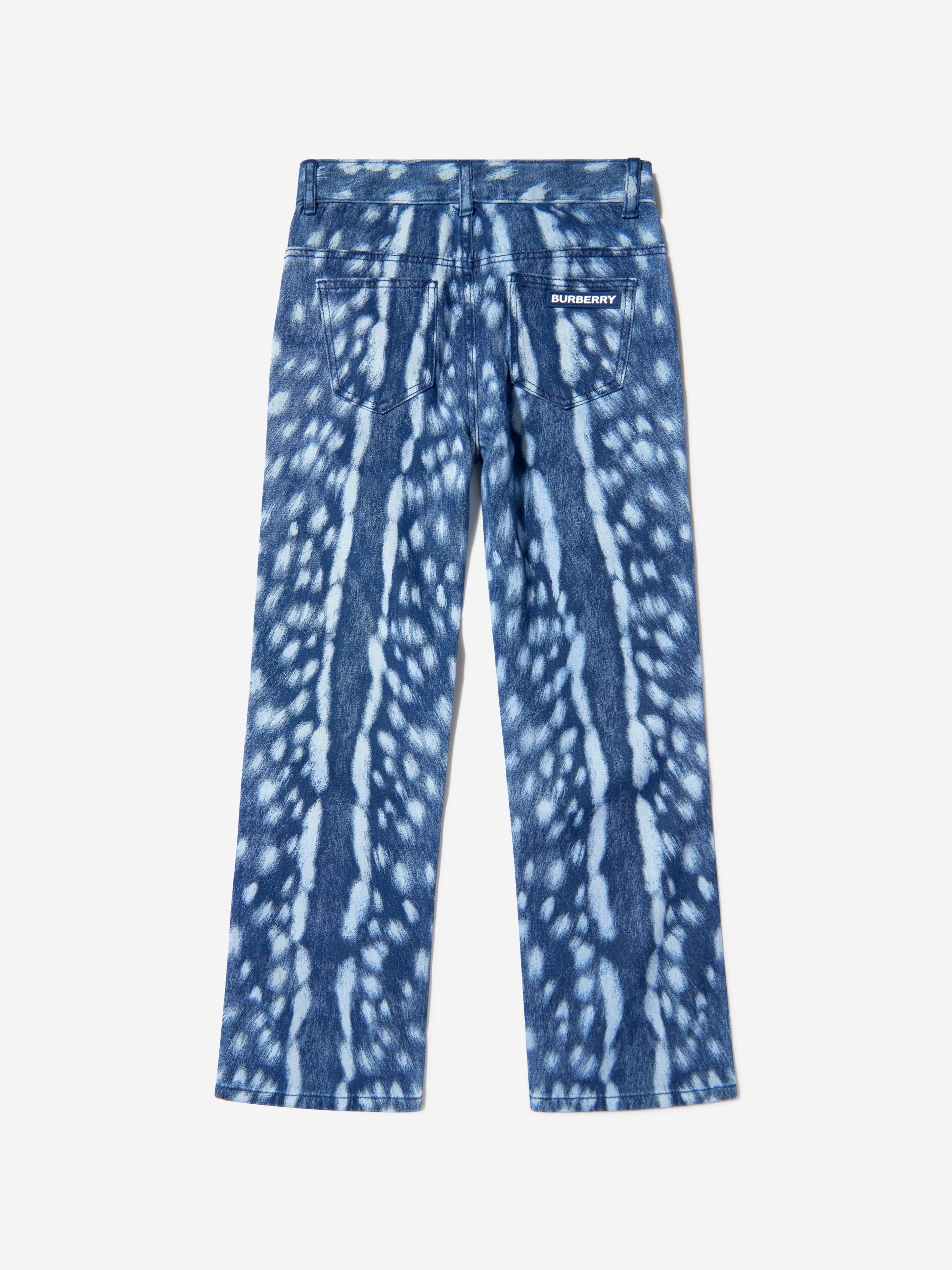 Girls Cotton Deer Print Woven Trousers
