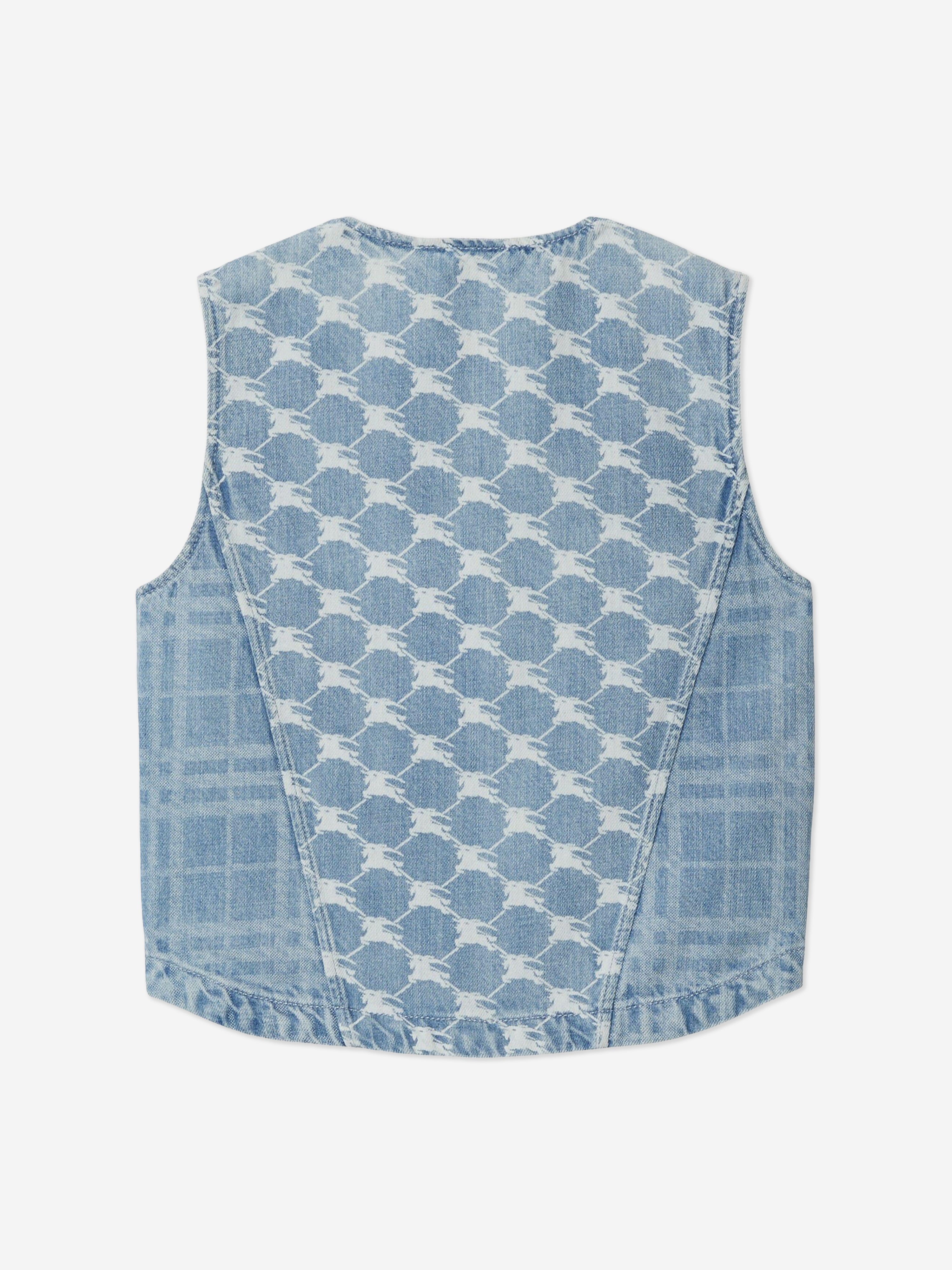 Girls Wendy Zip Up Gilet in Blue