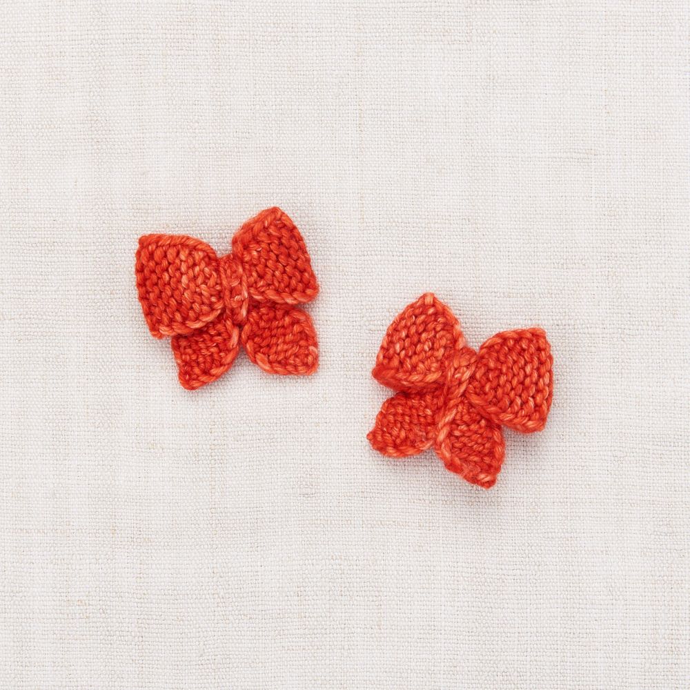 Girls Red Bow Hair Clips
