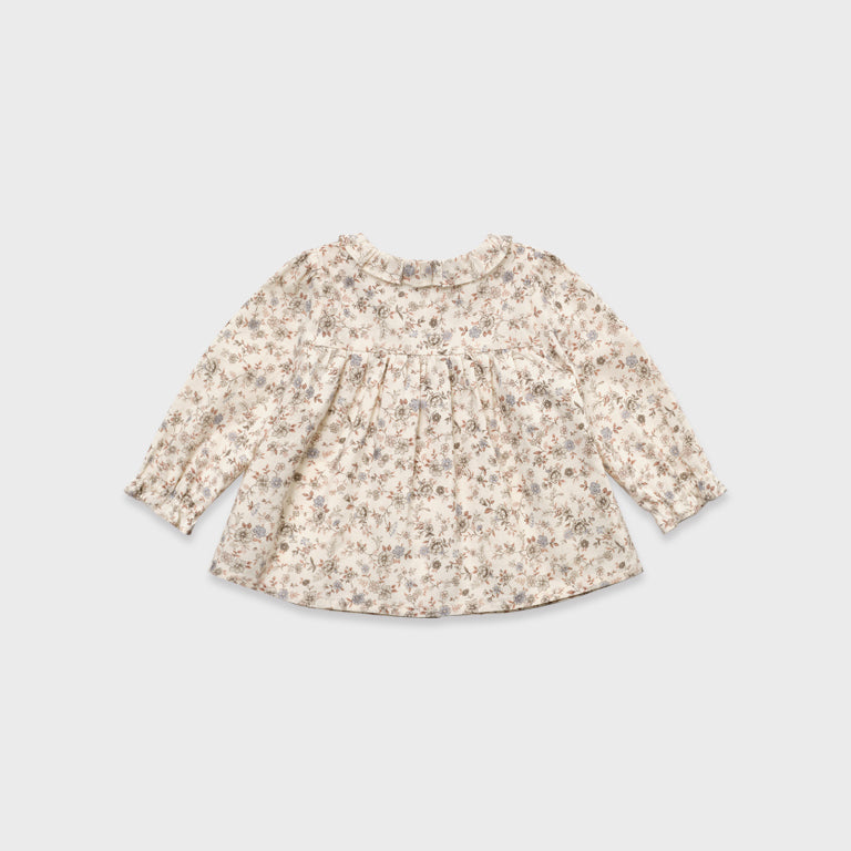 Baby Girls Beige Cotton Blouse