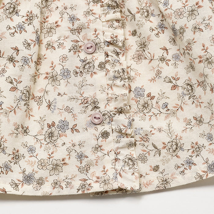 Baby Girls Beige Cotton Blouse