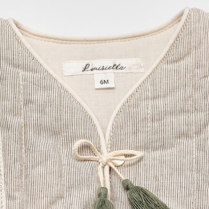Baby Girls Cream Padded Gilet