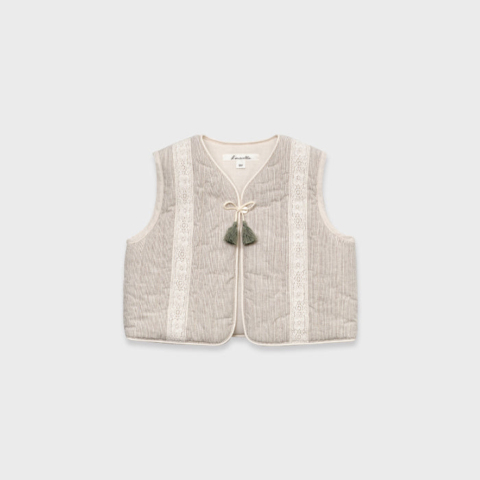 Baby Girls Cream Padded Gilet