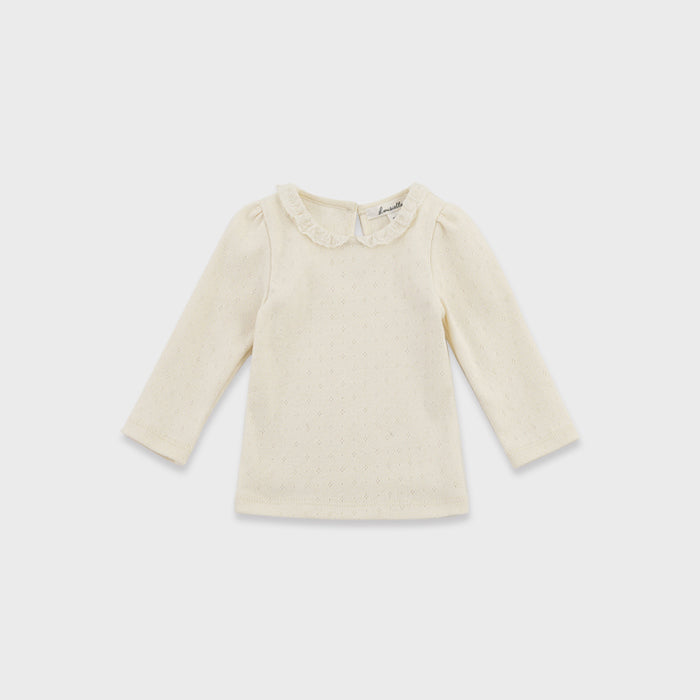 Baby Girls Cream Cotton T-Shirt