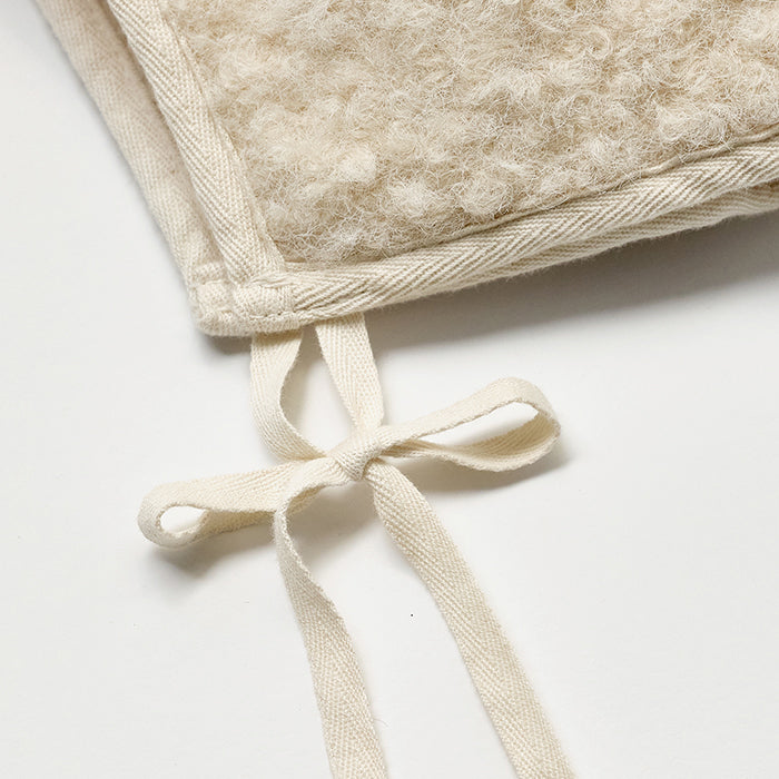 Baby Girls White Sherpa Fleece Hat