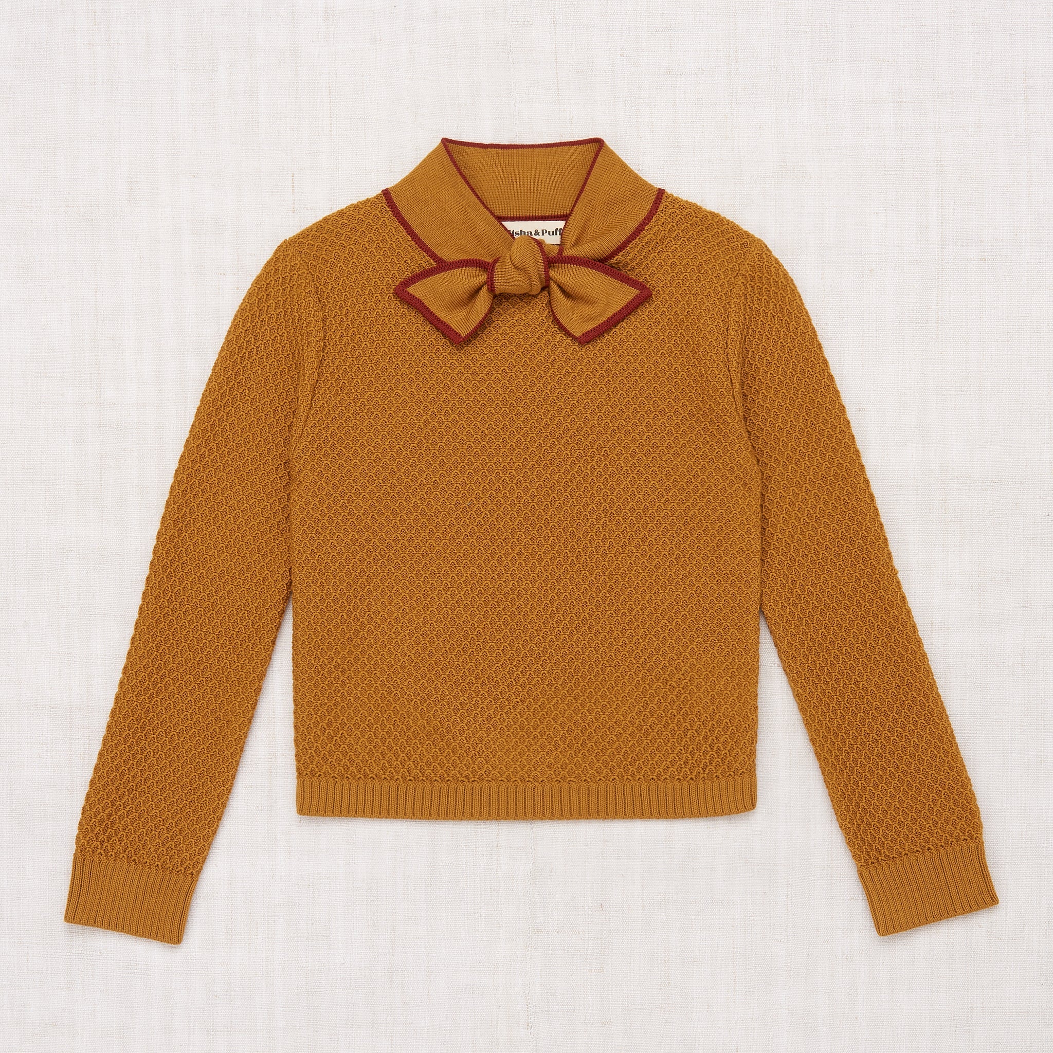 Girls Gold Wool Sweater