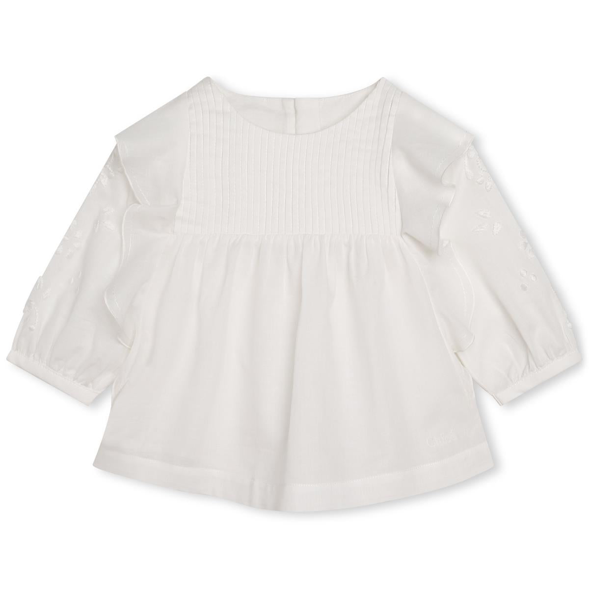 Baby Girls White Cotton Top