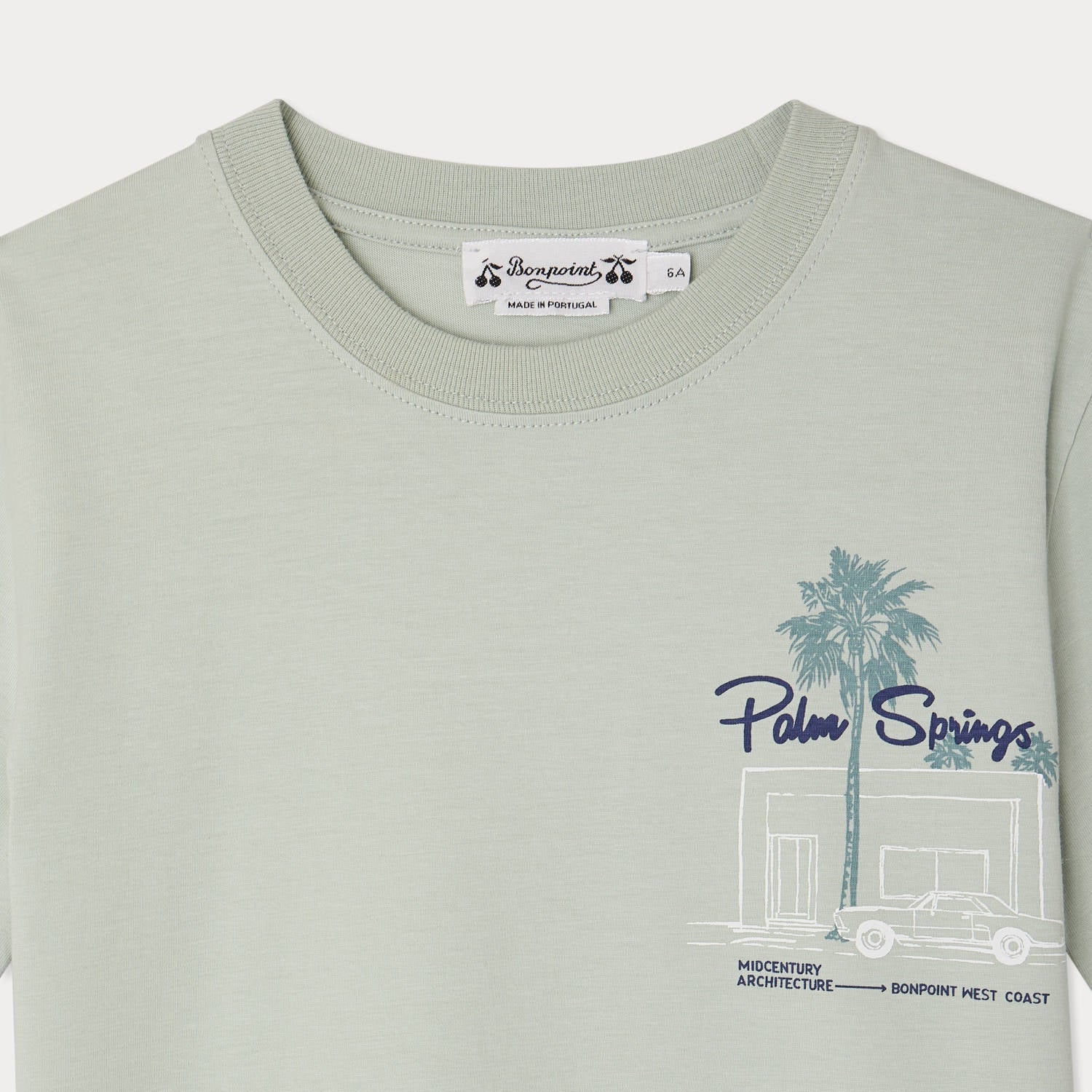 Boys Light Green Cotton T-Shirt