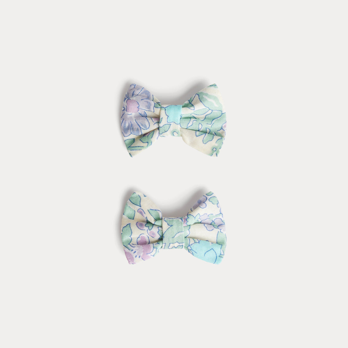 Girls Green Floral Hair Clips