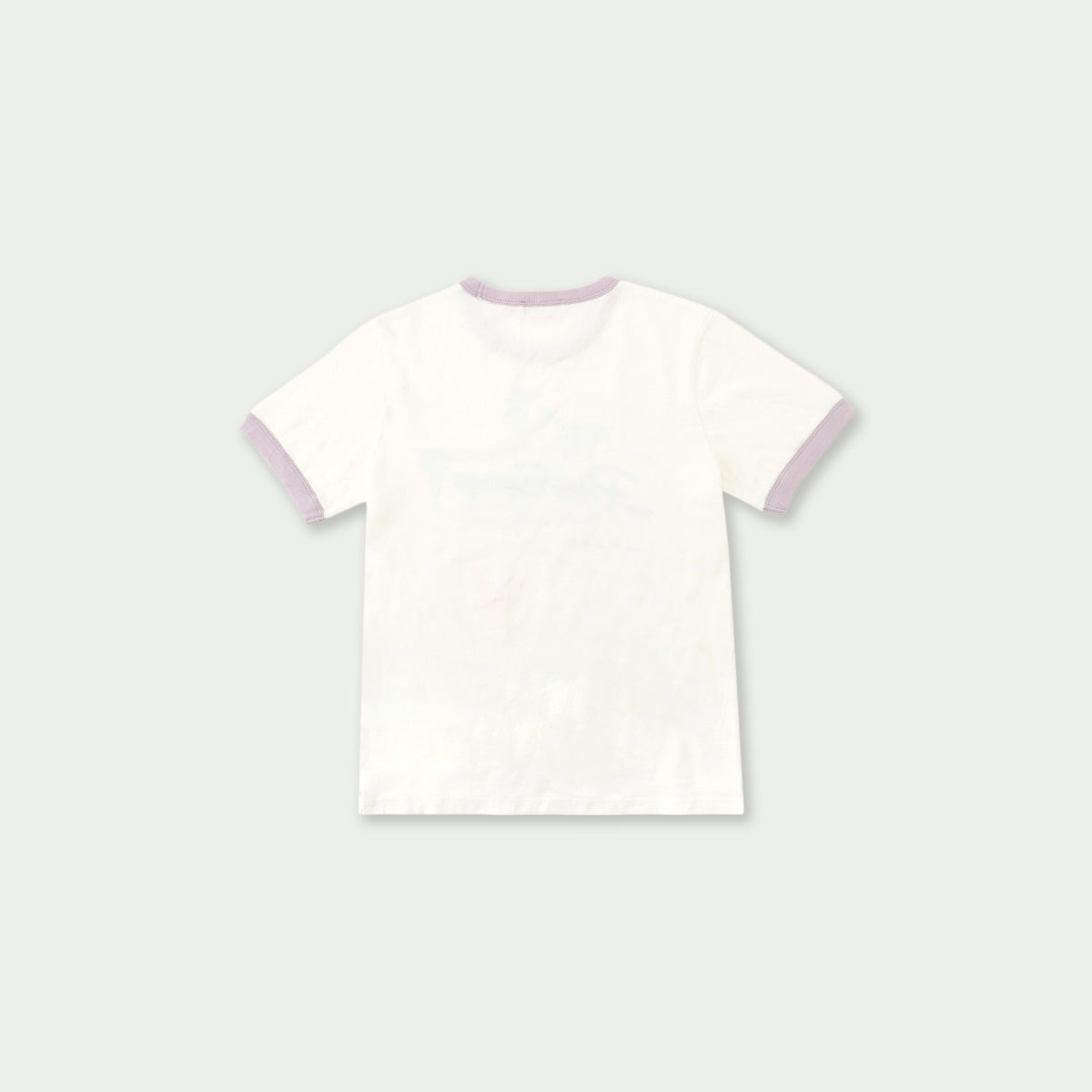 Girls White Printed Cotton T-Shirt