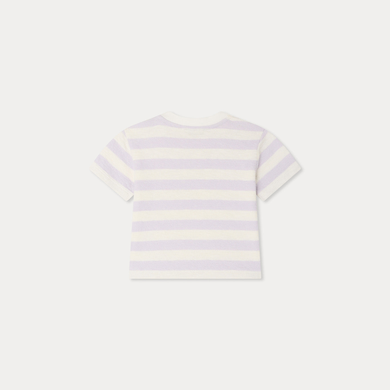 Baby Girls Lilac Stripes Cotton T-Shirt