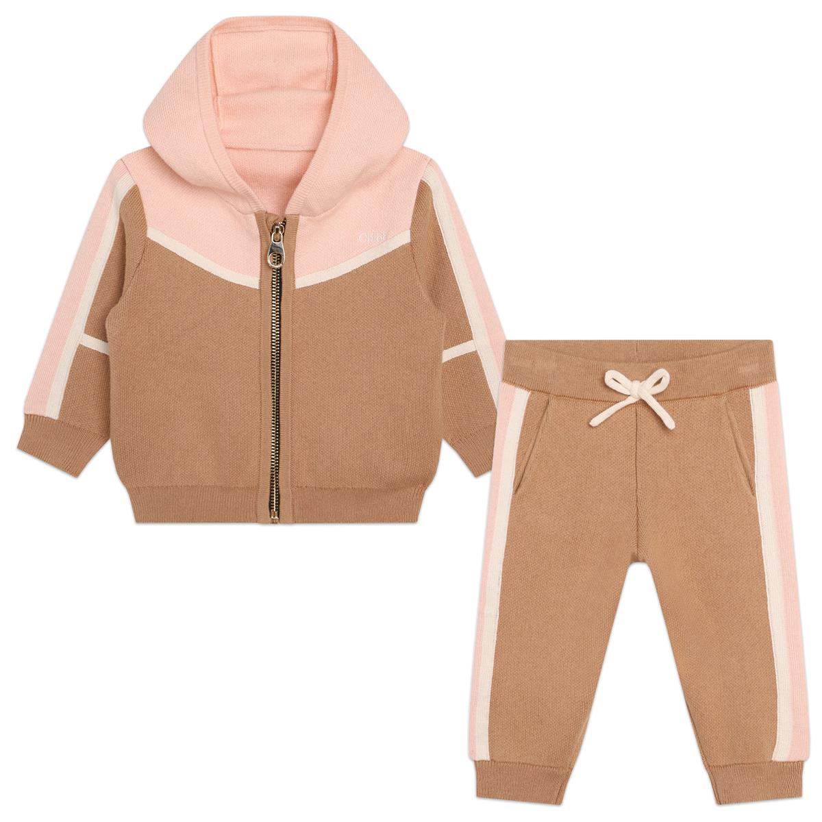 Baby Girls Beige Cotton Set