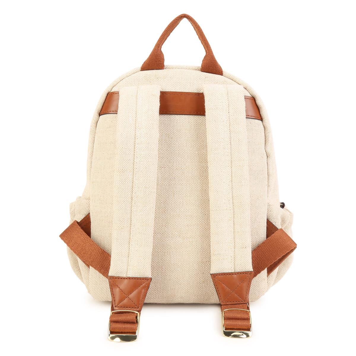 Girls Beige Logo Backpack(27x22x8,5cm)