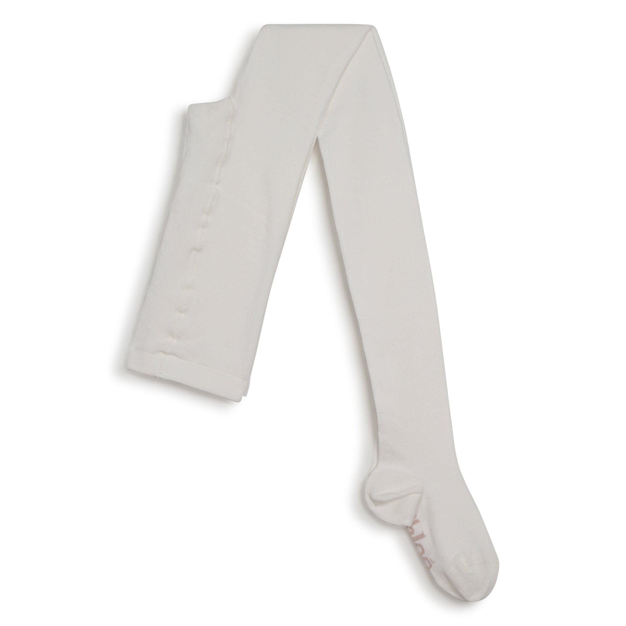 Girls White Cotton Tights