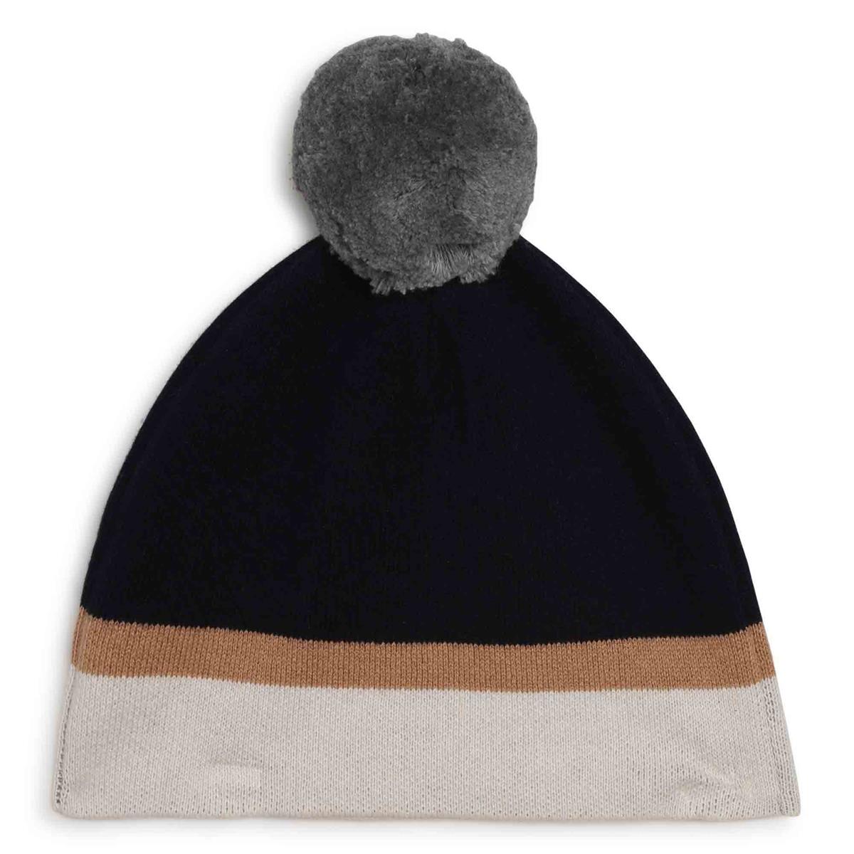 Girls Navy Logo Knit Hat
