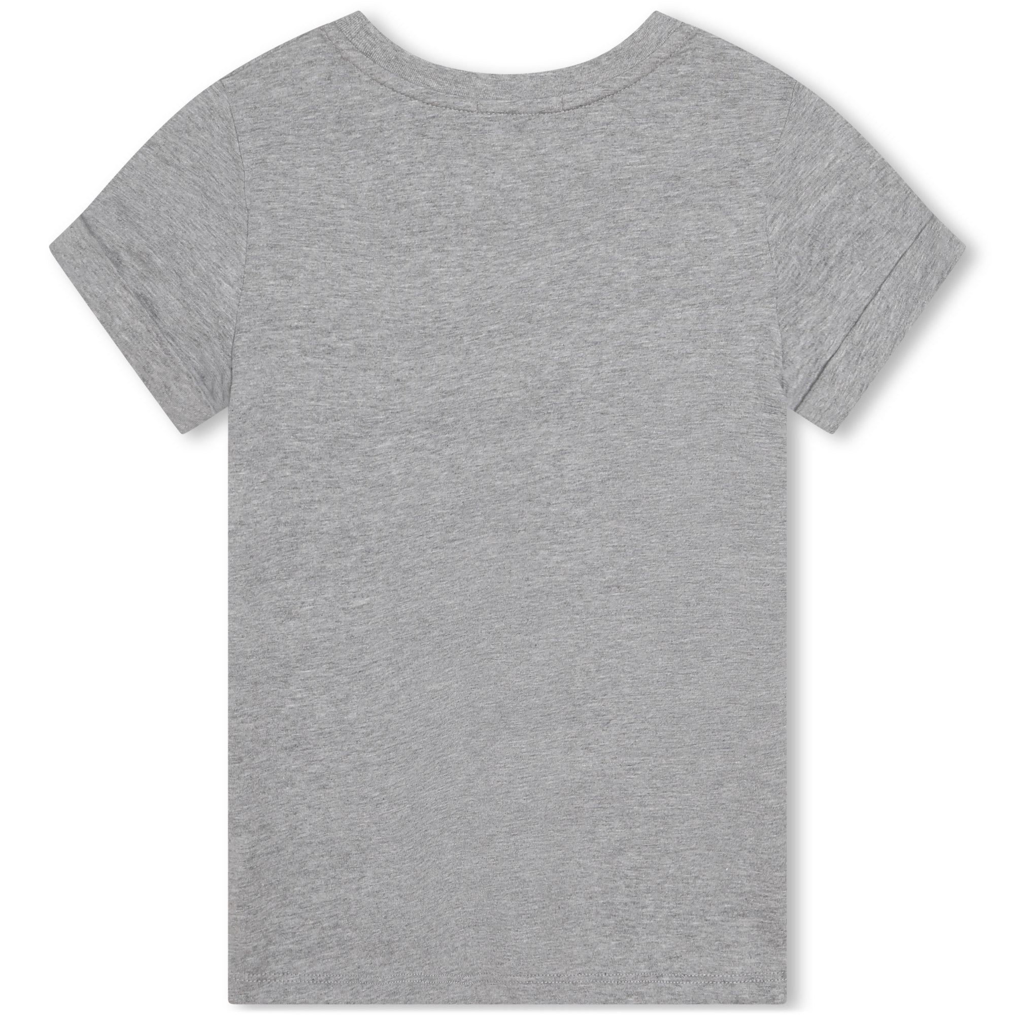Girls Grey Logo Cotton T-Shirt