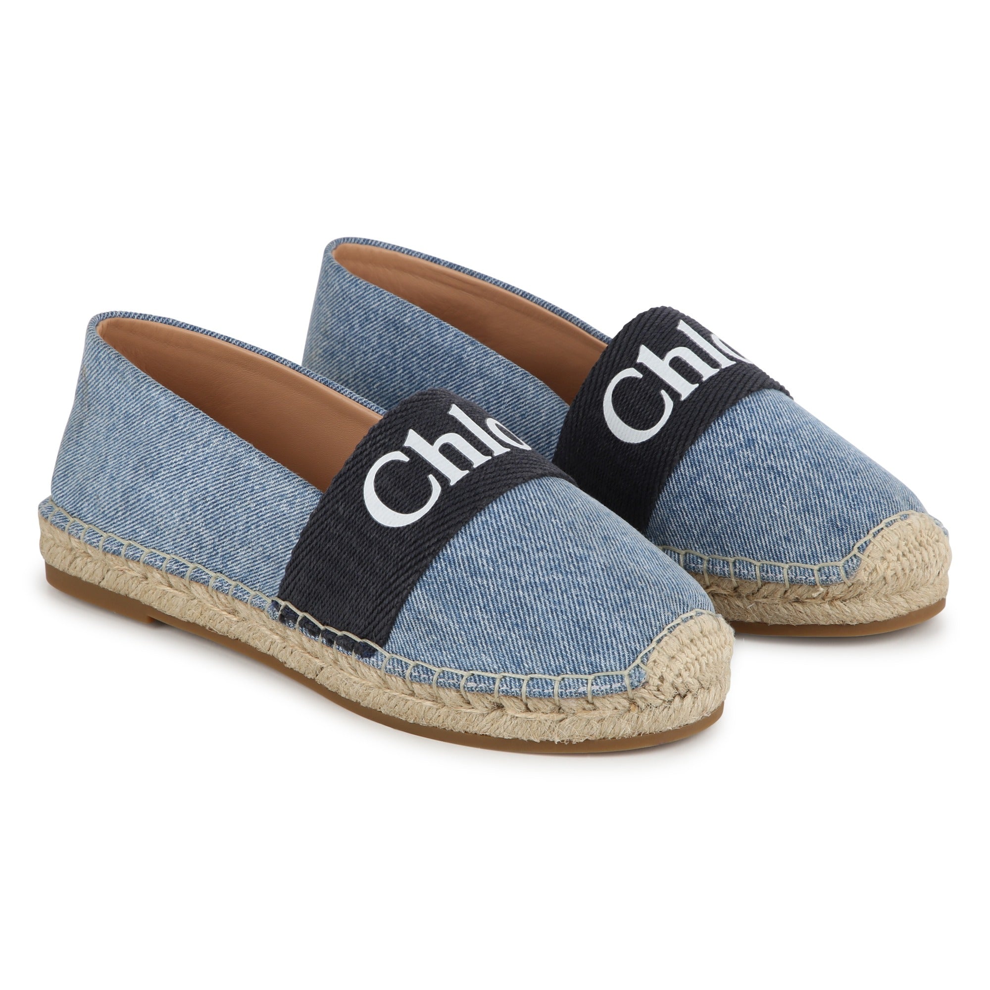 Girls Blue Logo Flat Shoes