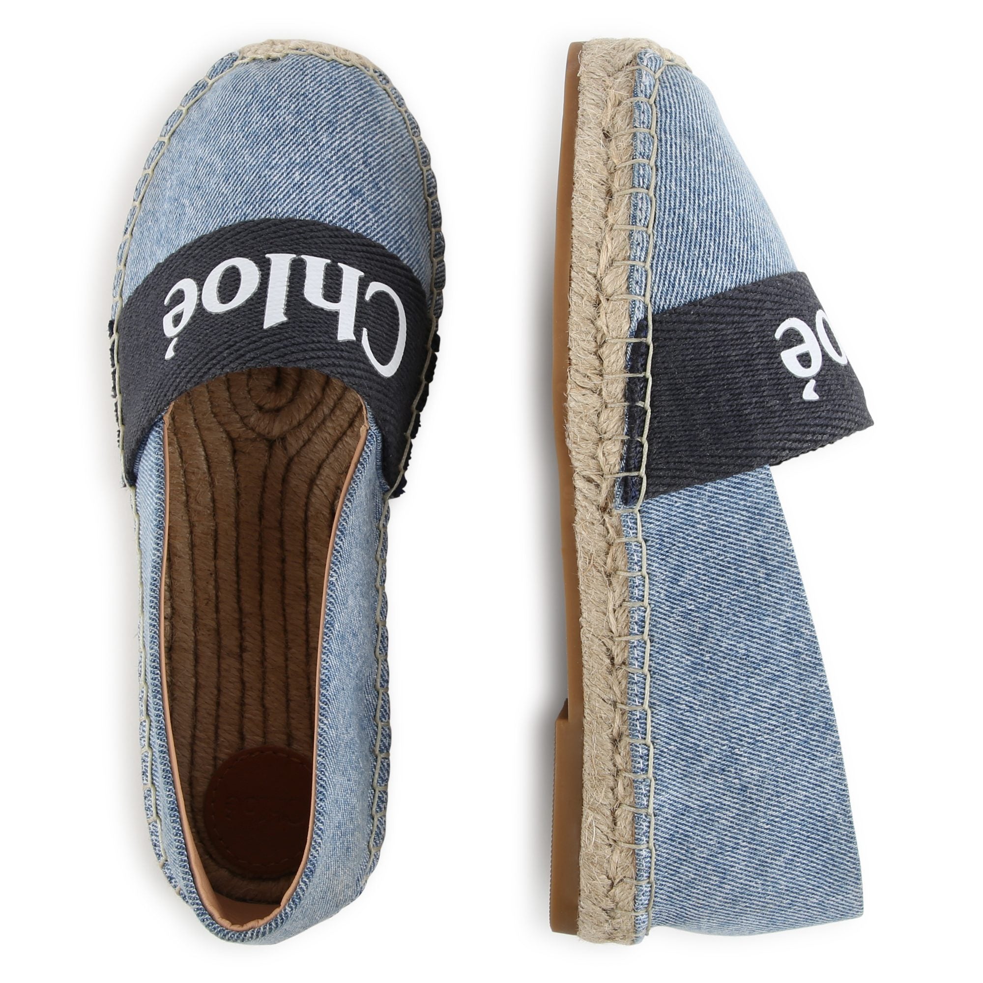 Girls Blue Logo Flat Shoes