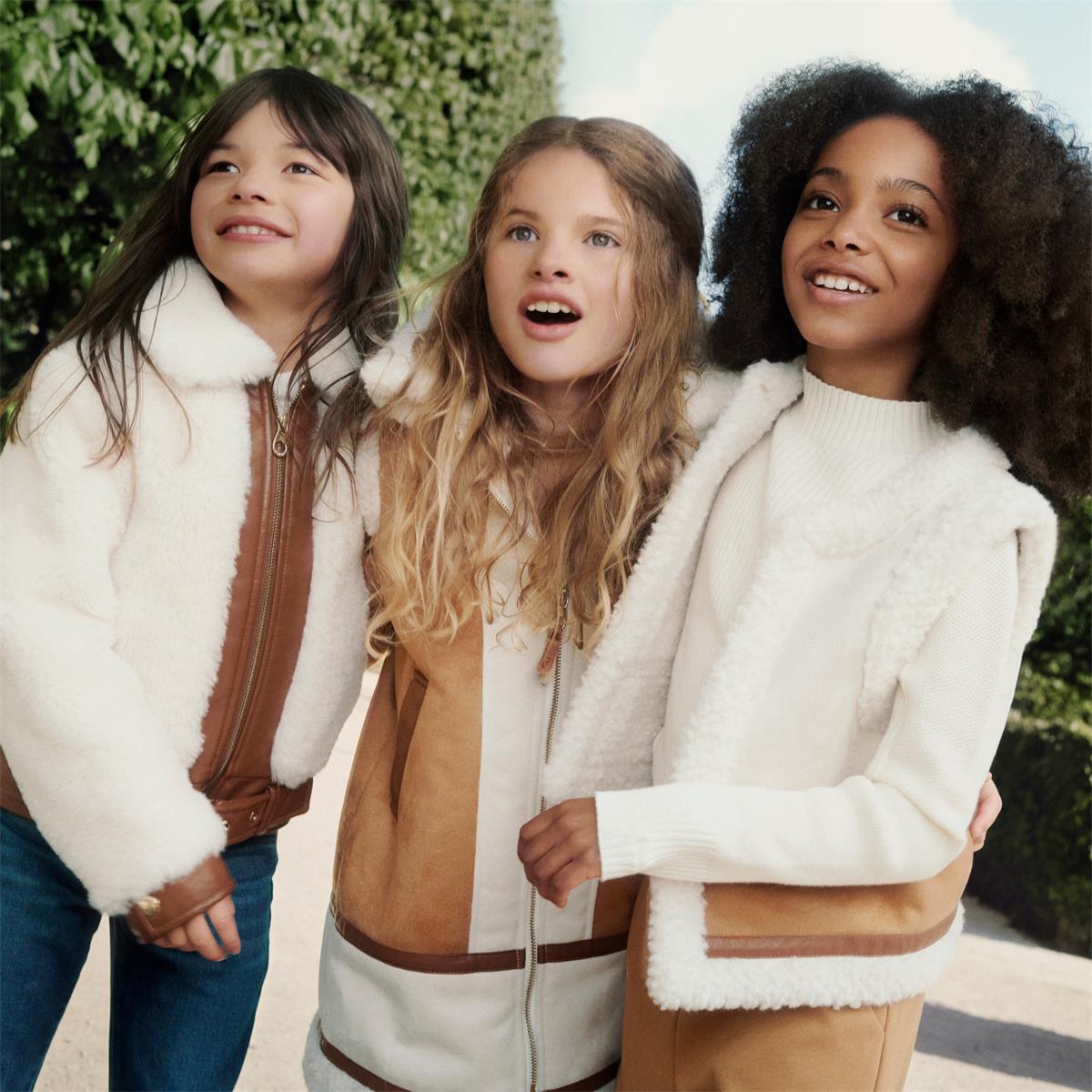 Girls Brown Hooded Coat