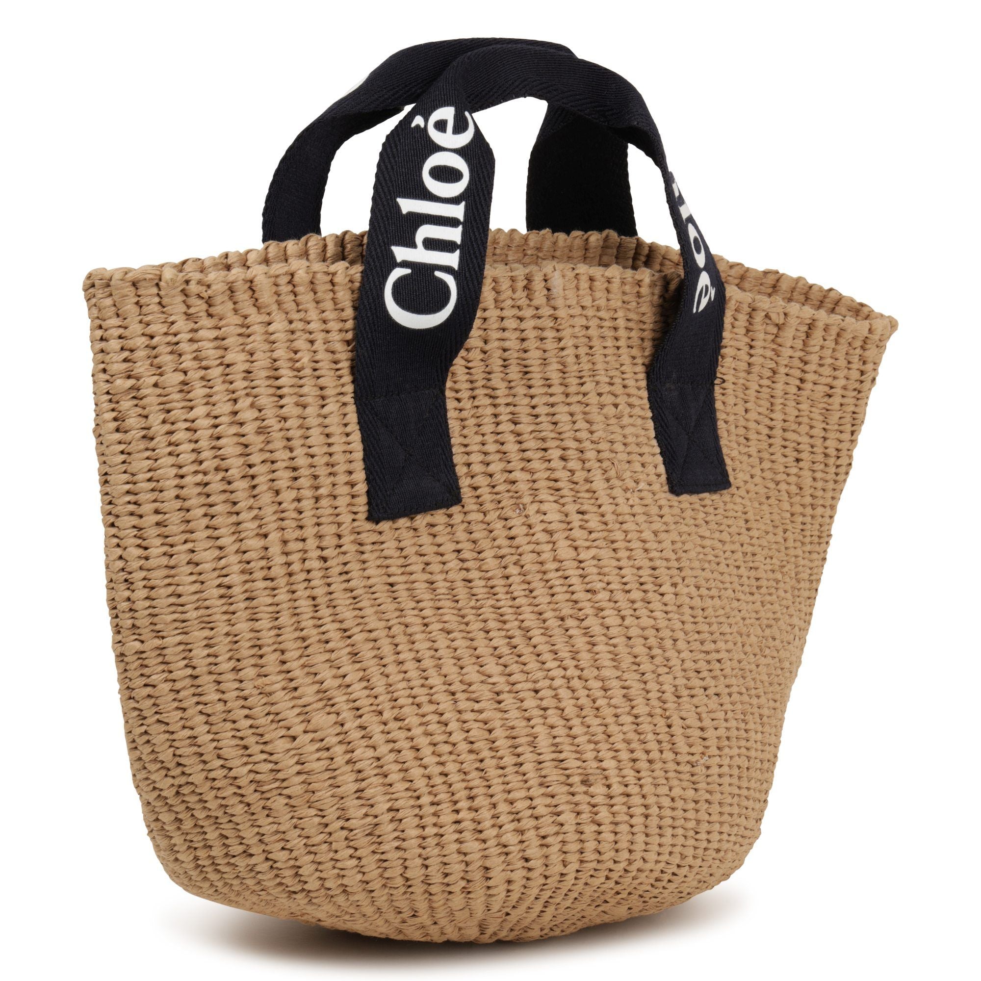 Girls Beige Woven Handbag(L33cmxH22cm)