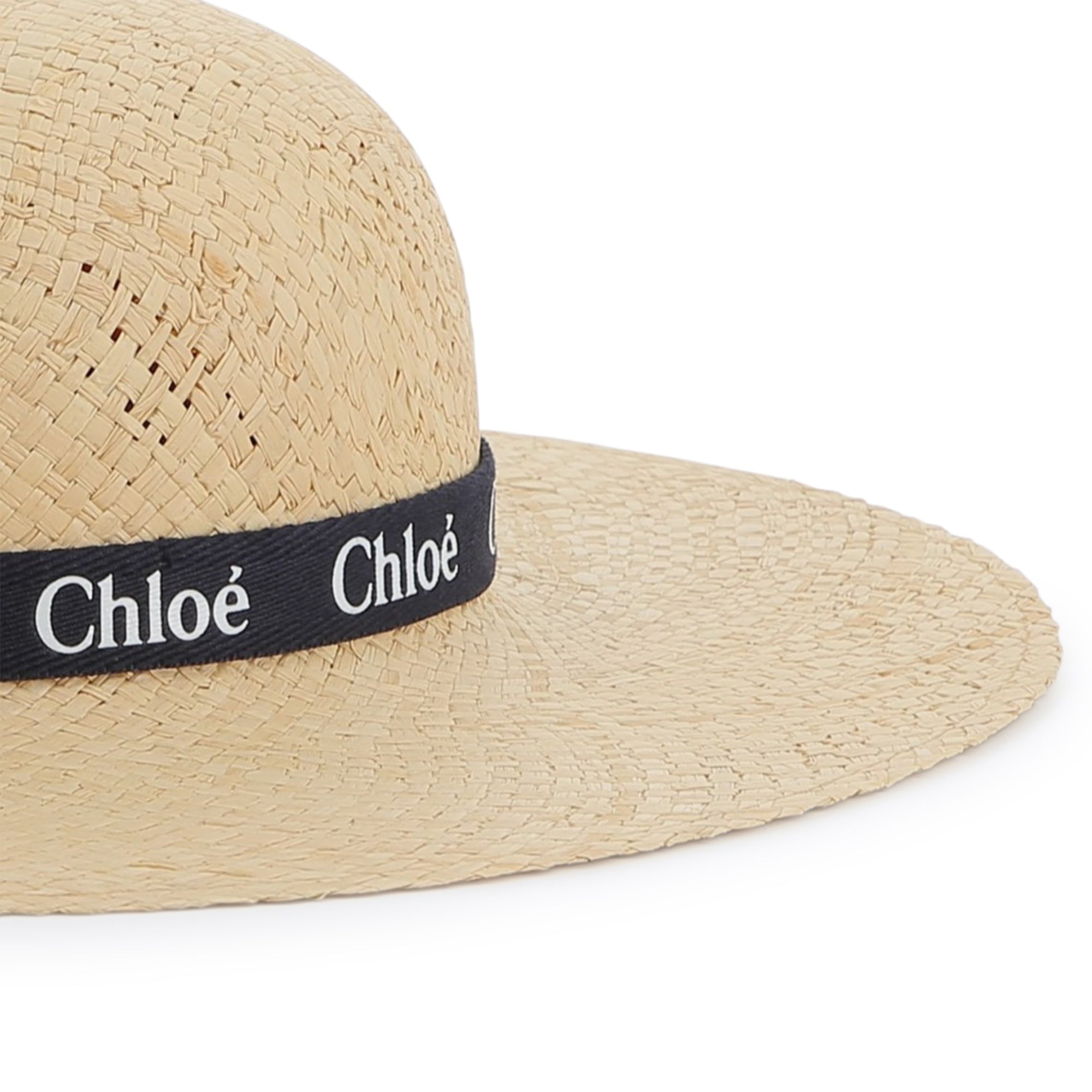 Girls Beige Raffia Sun Hat