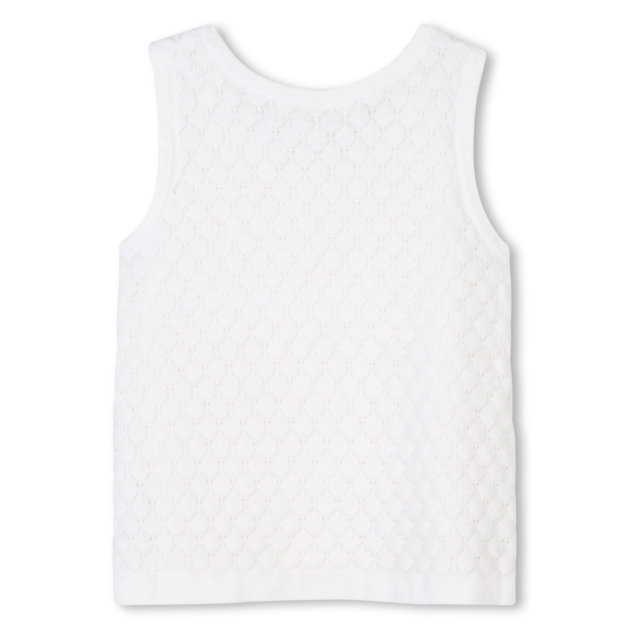 Girls White Knit Cotton Set