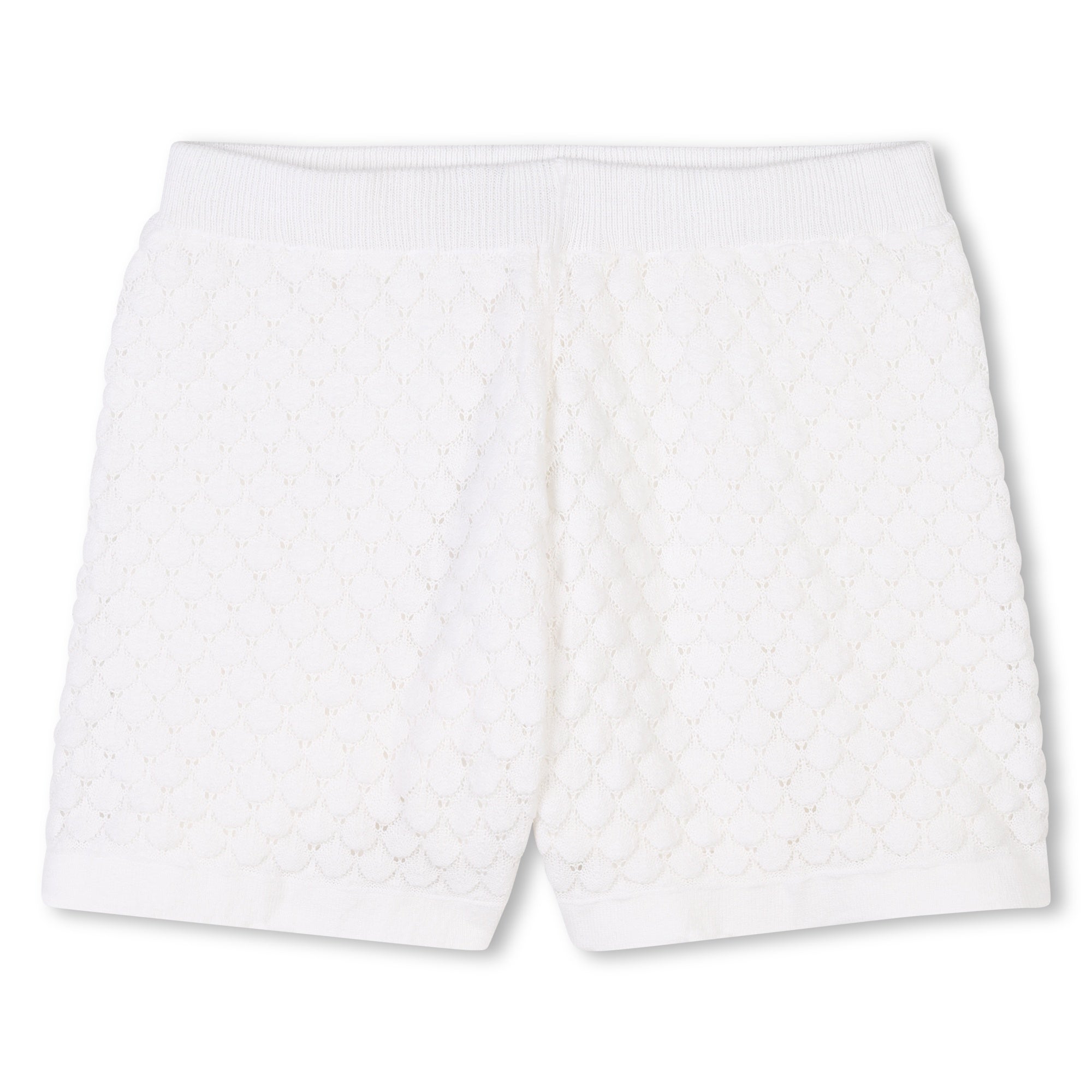 Girls White Knit Cotton Set