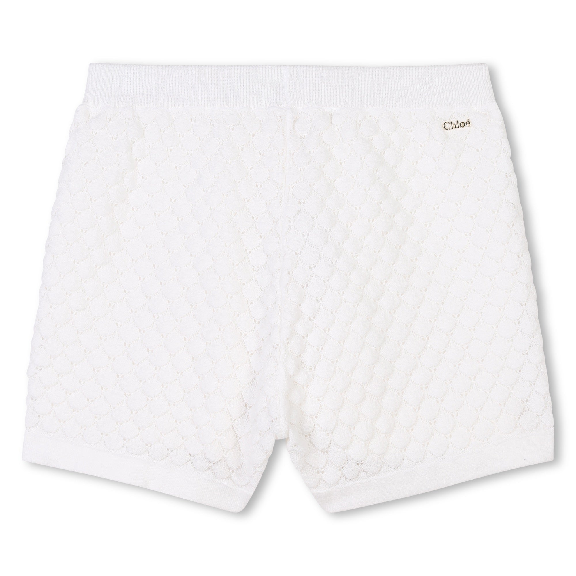 Girls White Knit Cotton Set