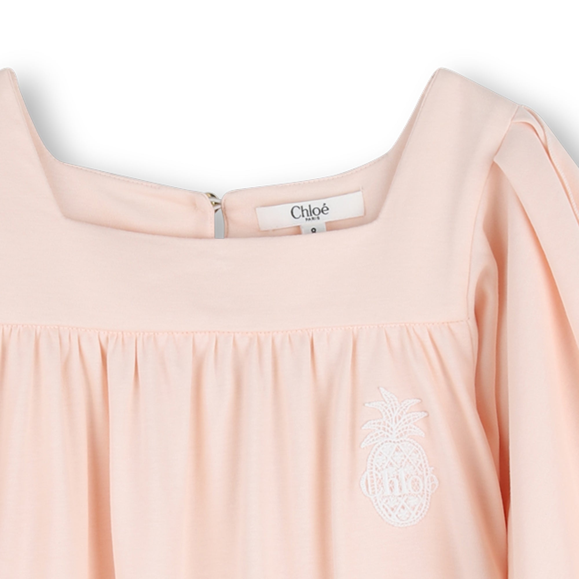Girls Light  Pink Ruffled Cotton Dress