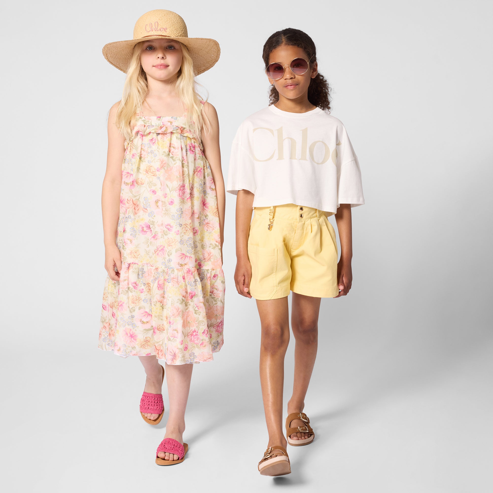 Girls Yellow Cotton Shorts
