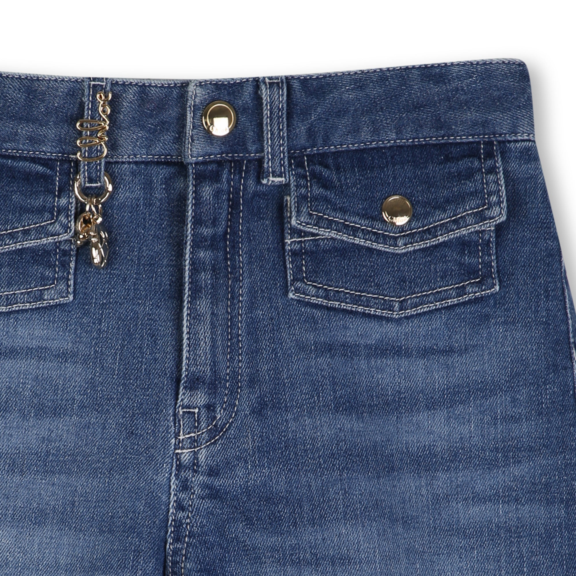 Girls Blue Denim Shorts