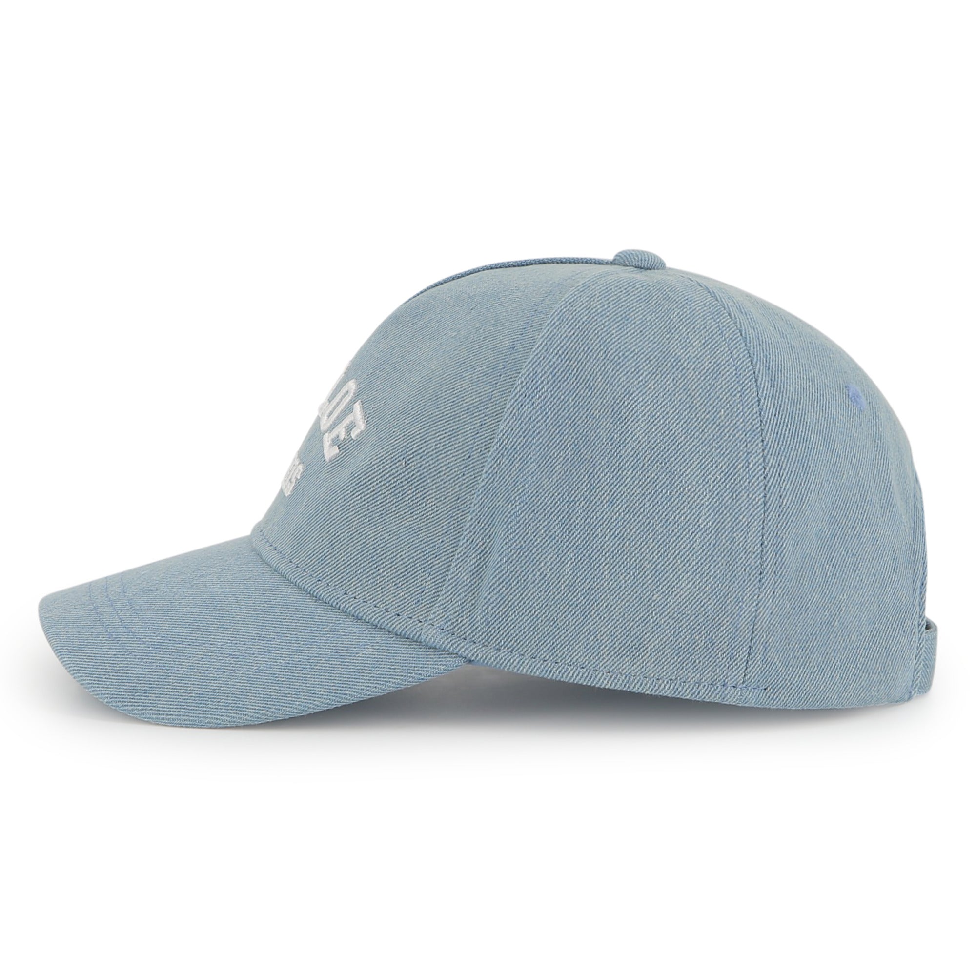 Girls Light Blue Denim Logo Baseball Cap