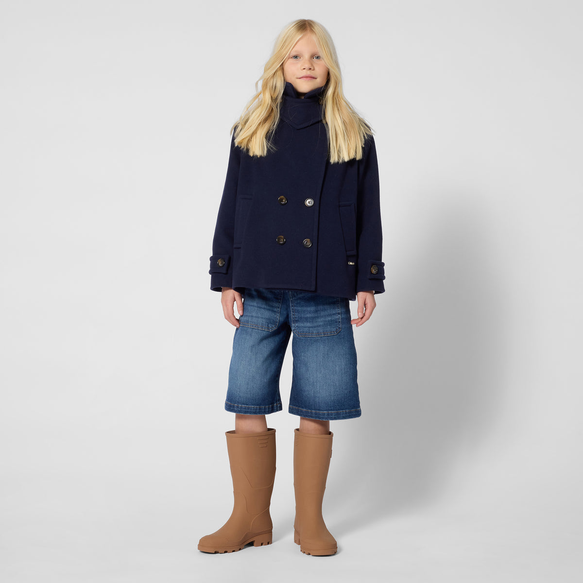 Girls Brown Rain Boots