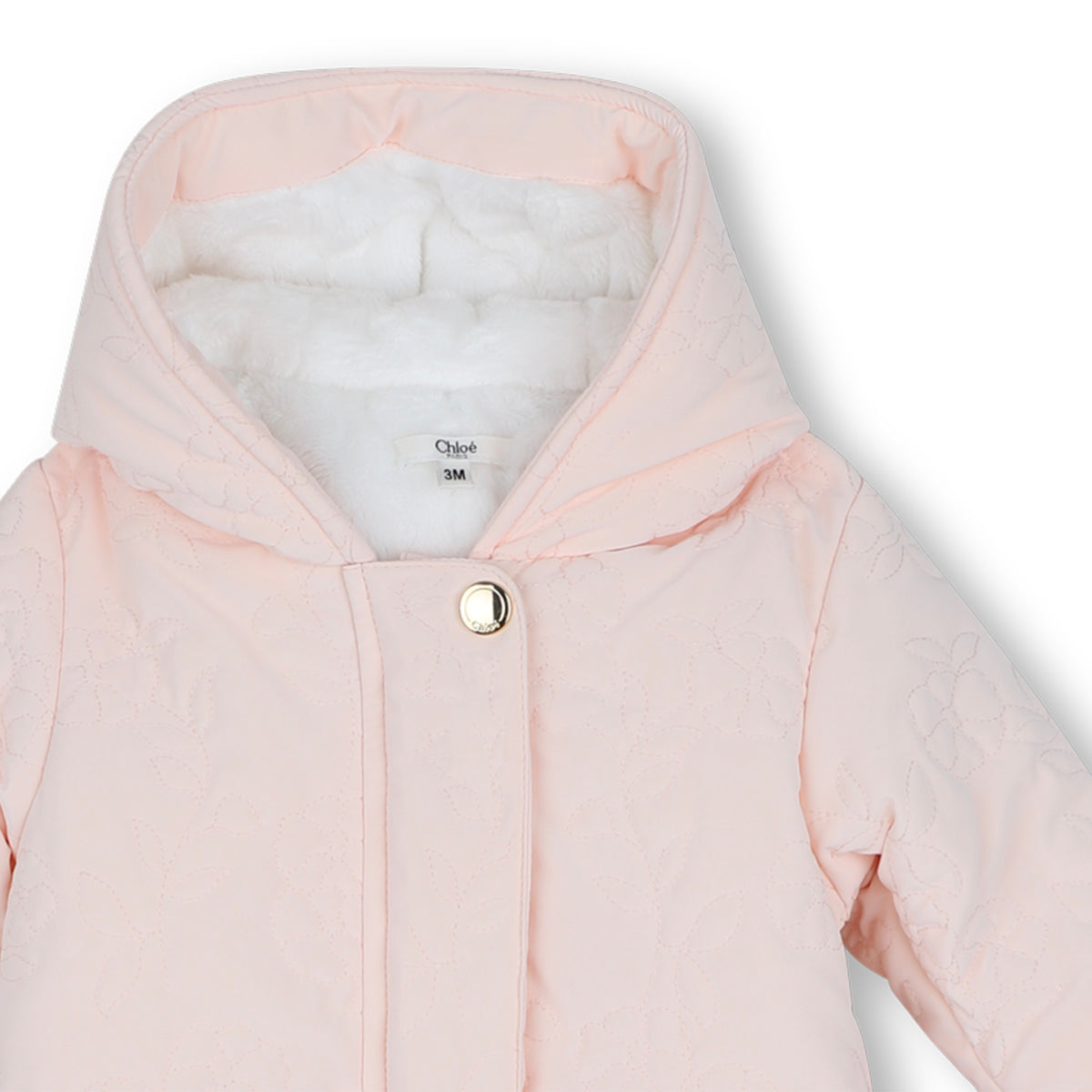 Baby Girls Light Pink Padded Babysuit
