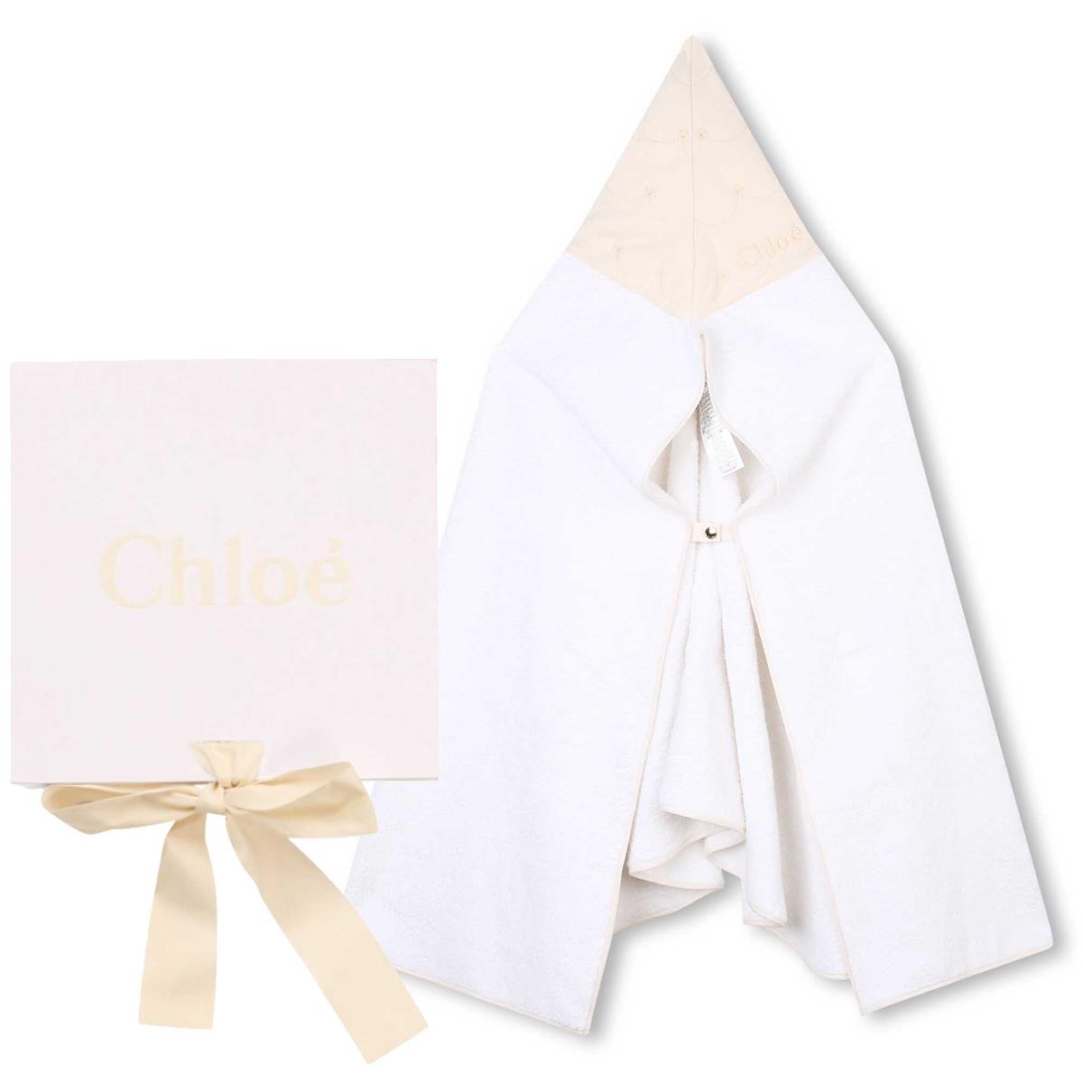Girls White Bath Towel