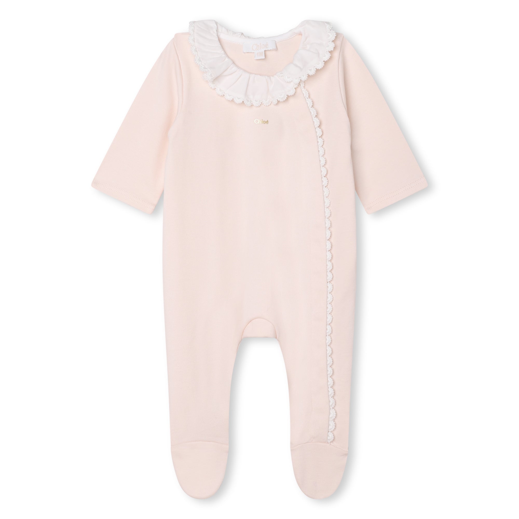 Baby Girls Light Pink Cotton Babysuit Set