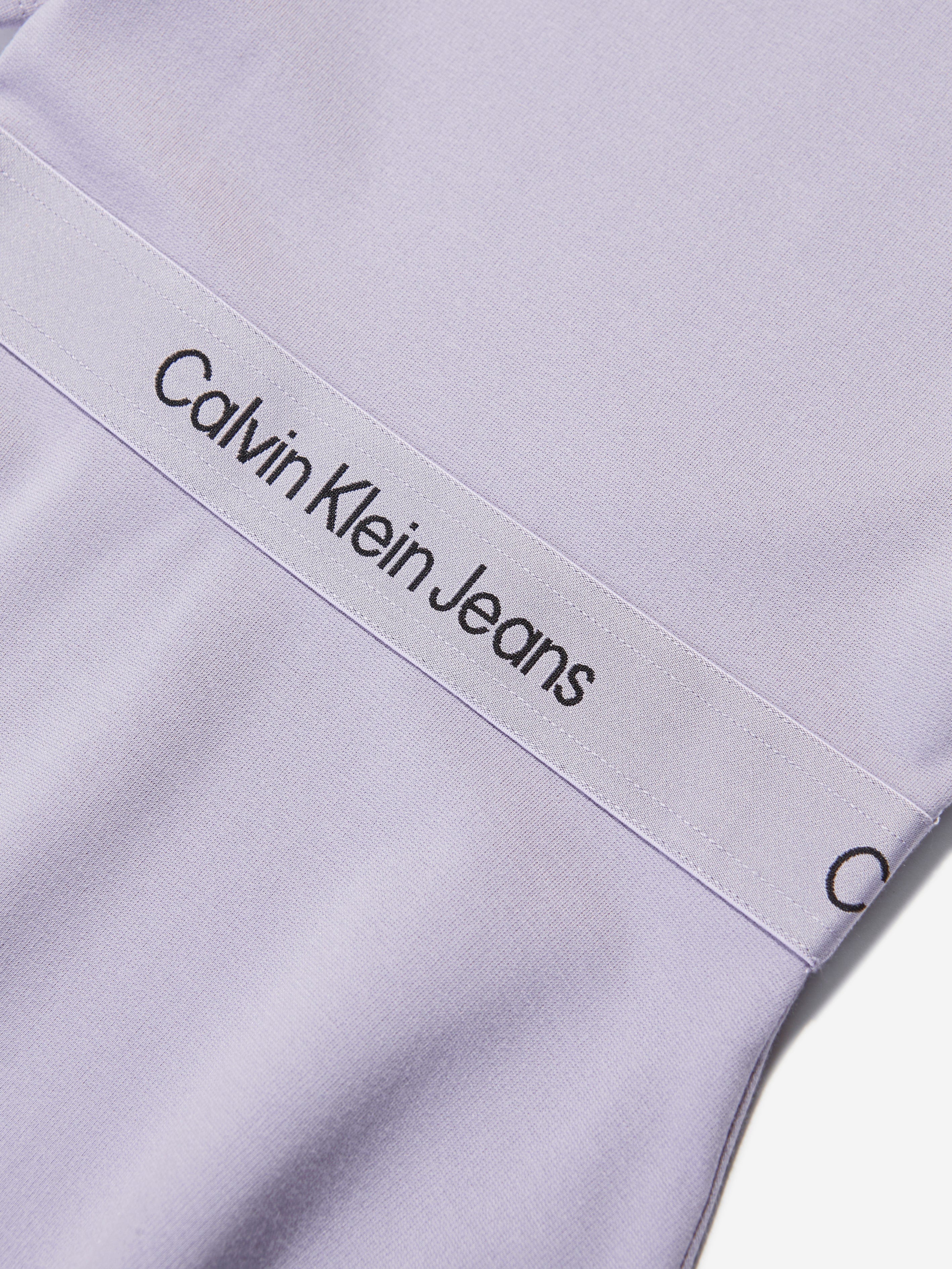Calvin Klein Girls Punto Tape Dress in Lilac