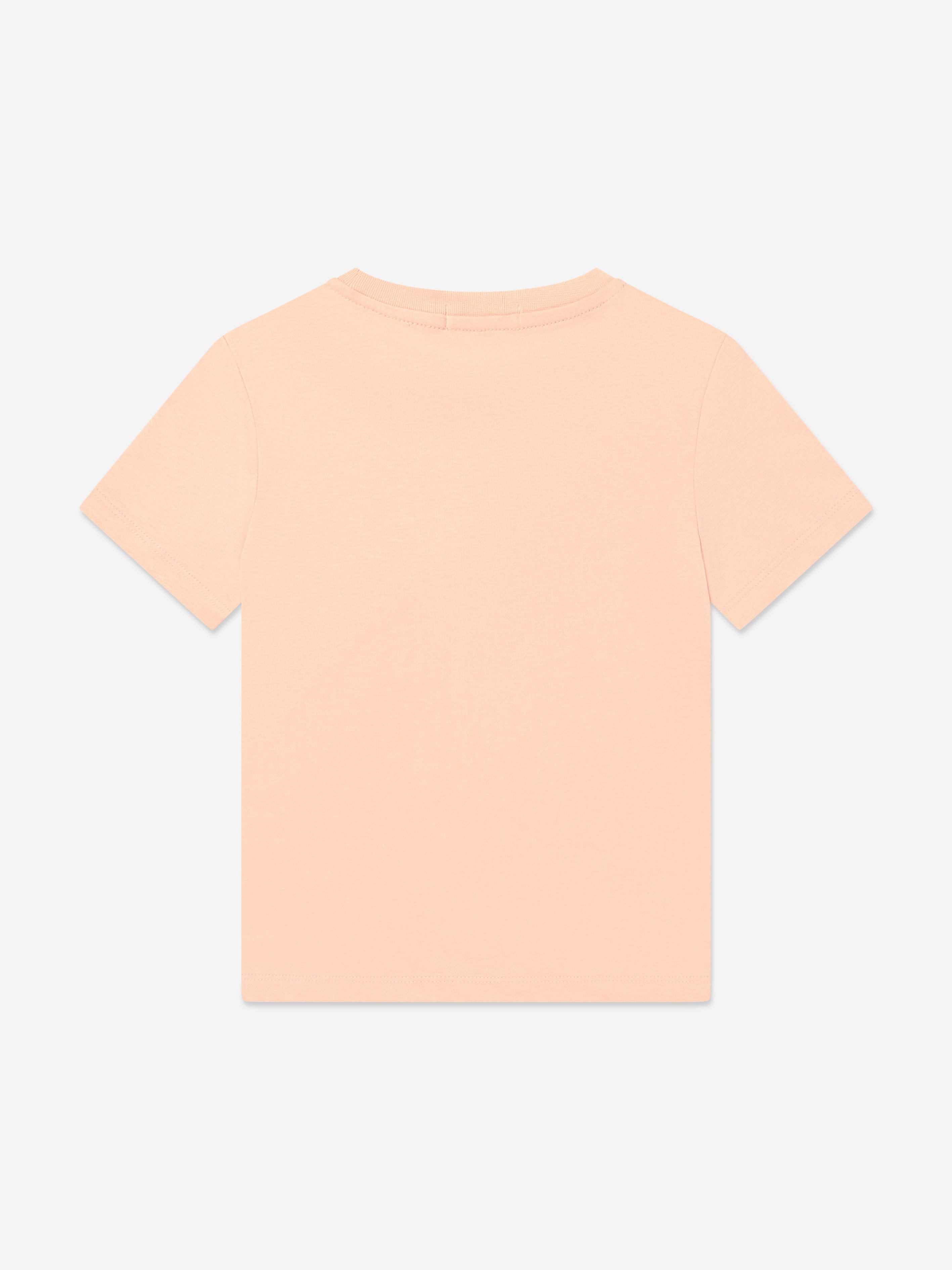Calvin Klein Girls Monogram Logo T-Shirt in Pink