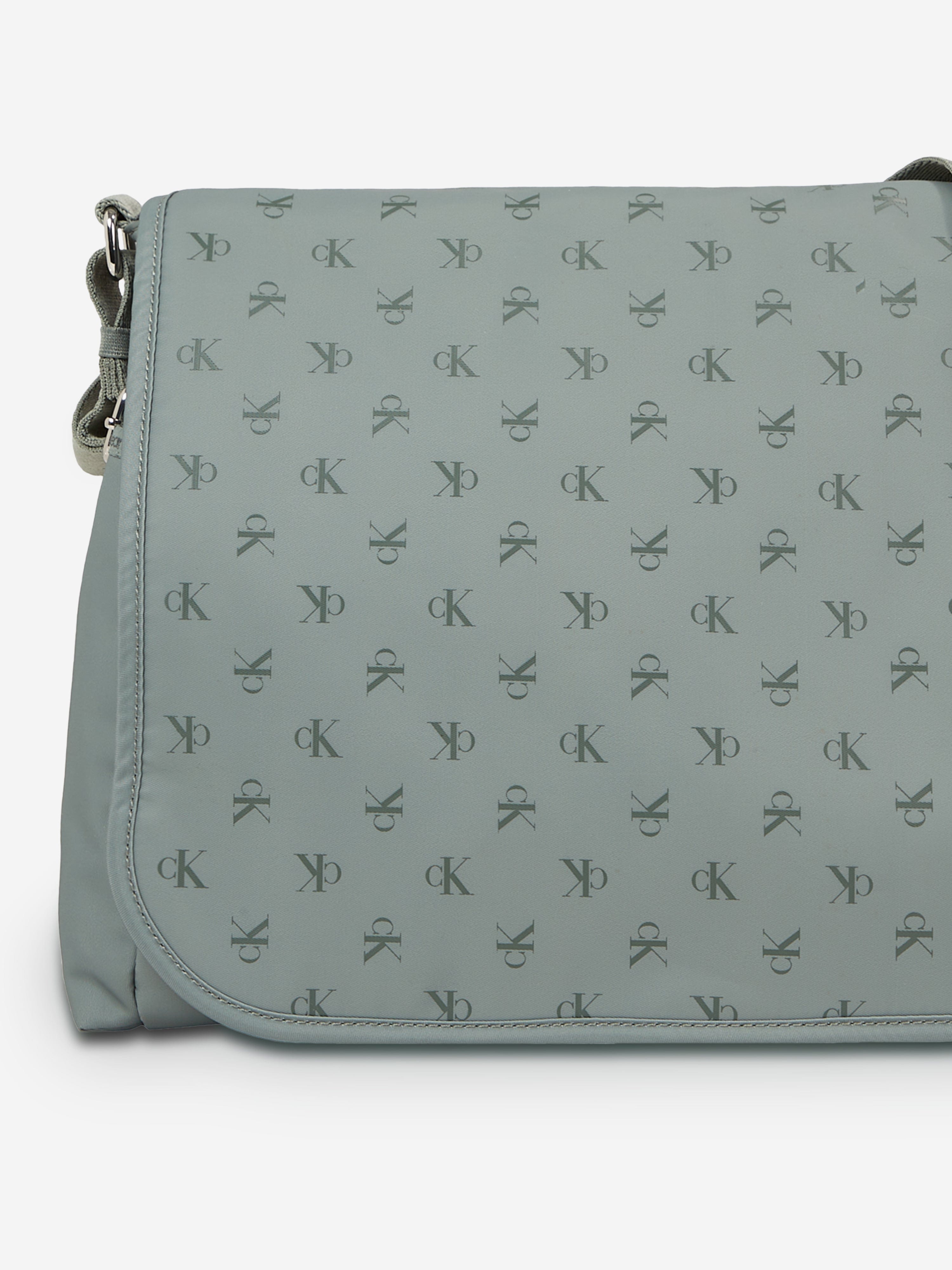 Calvin Klein Baby CK AOP Messenger Changing Bag in Green (30cm)