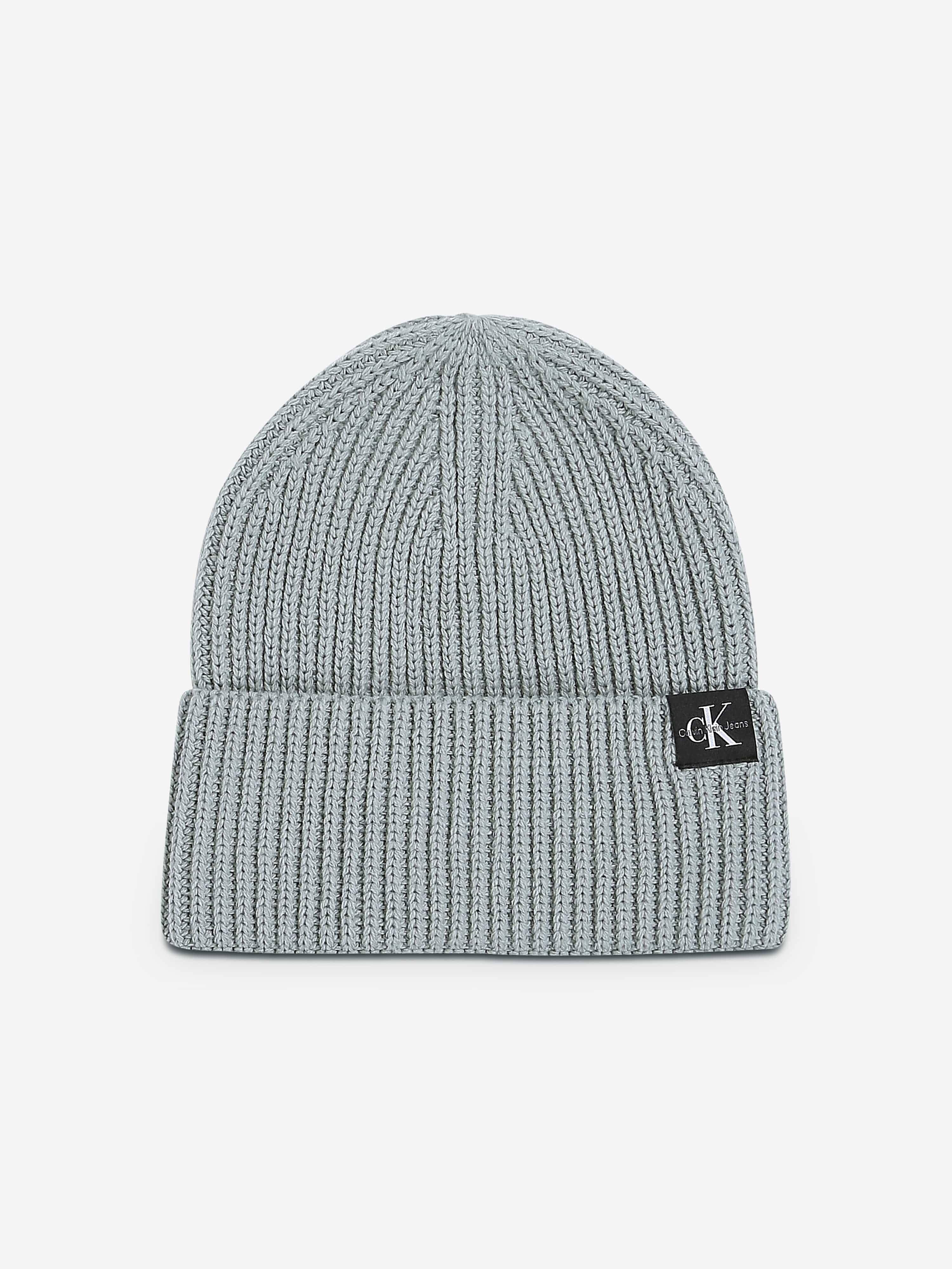 Calvin Klein Kids Monogram Rib Beanie in Green