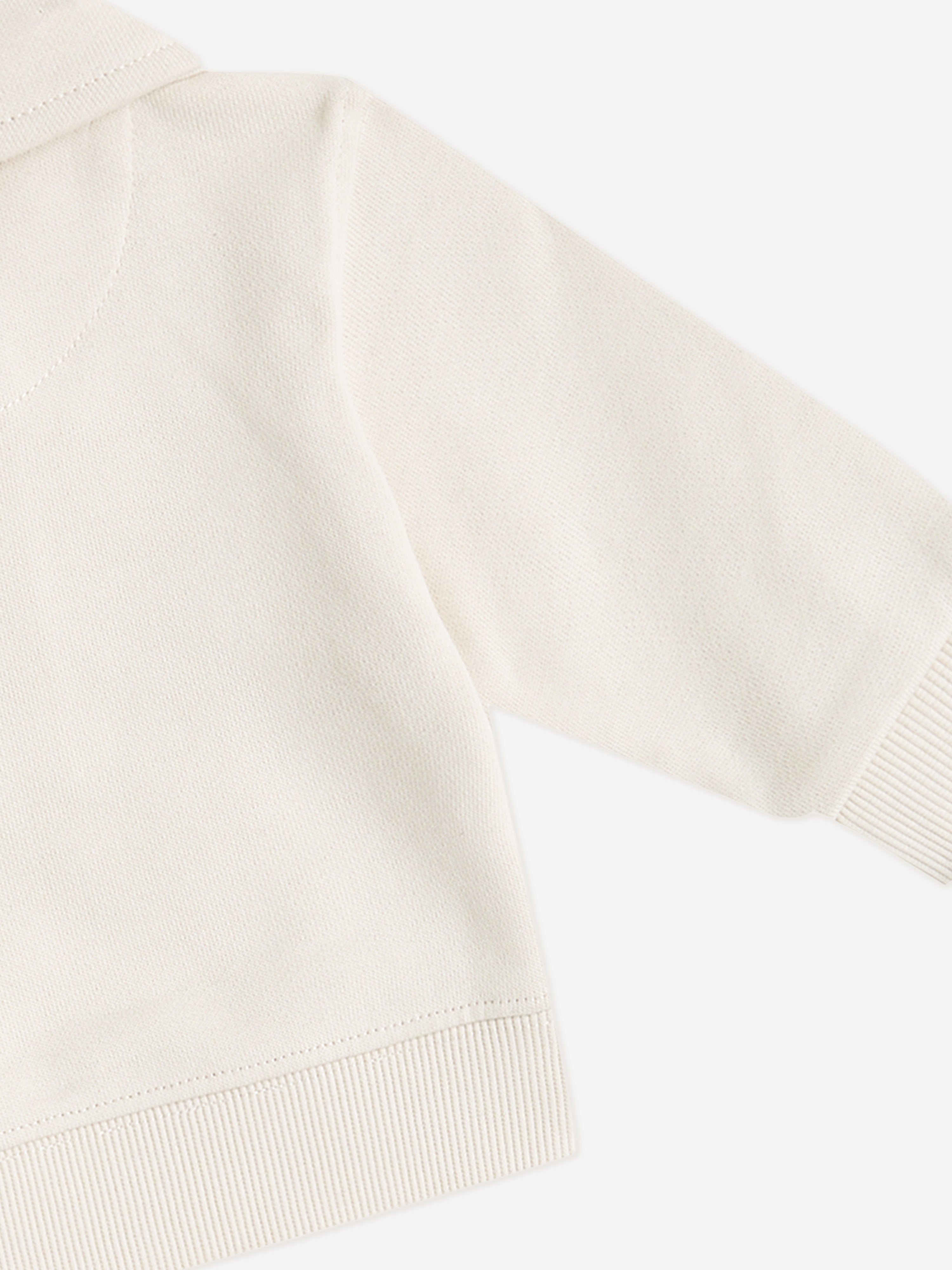 Baby Long Sleeve Polo Shirt in Beige
