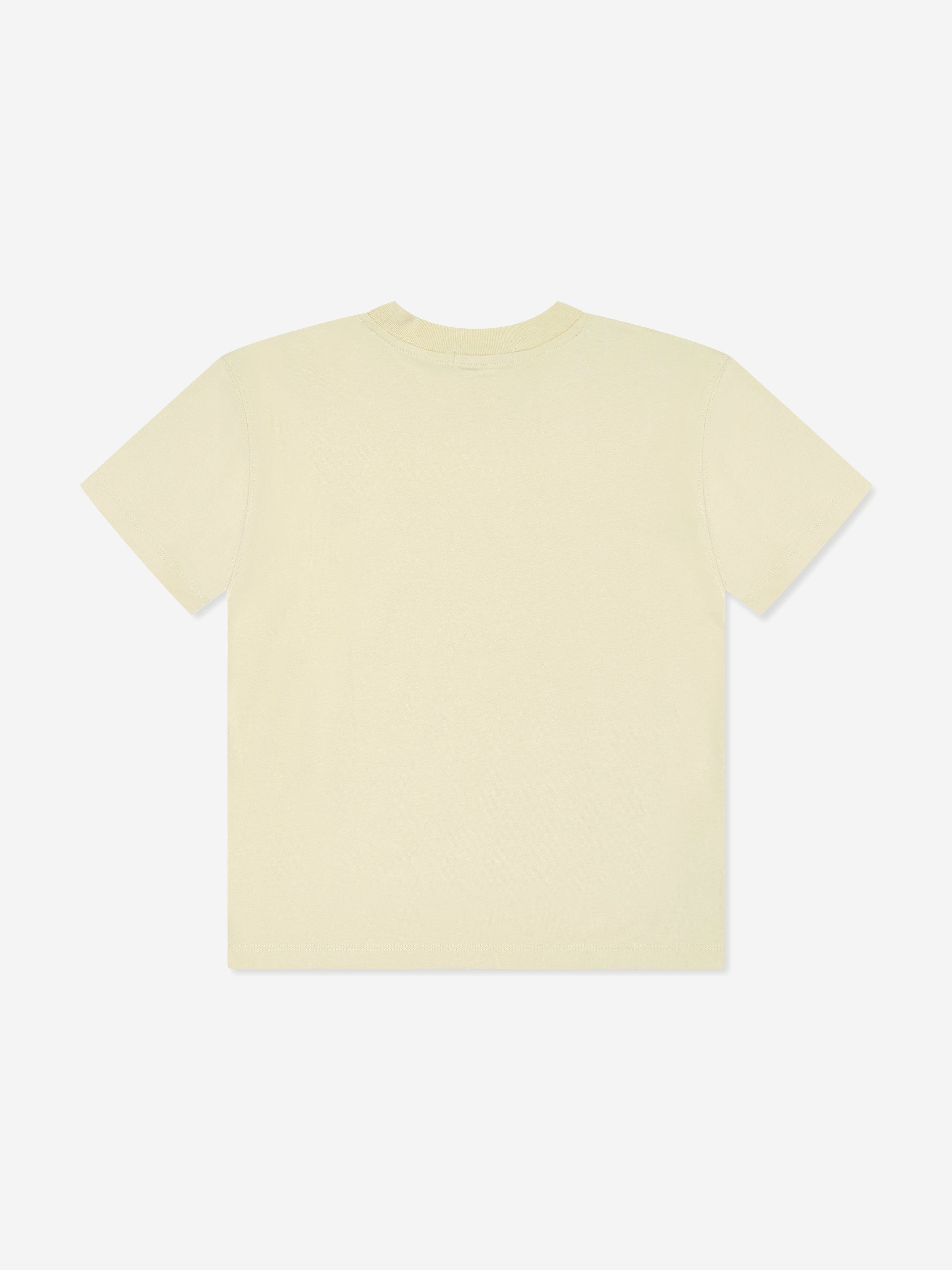 Calvin Klein Boys 3D Raised Embroidered T-Shirt in Beige