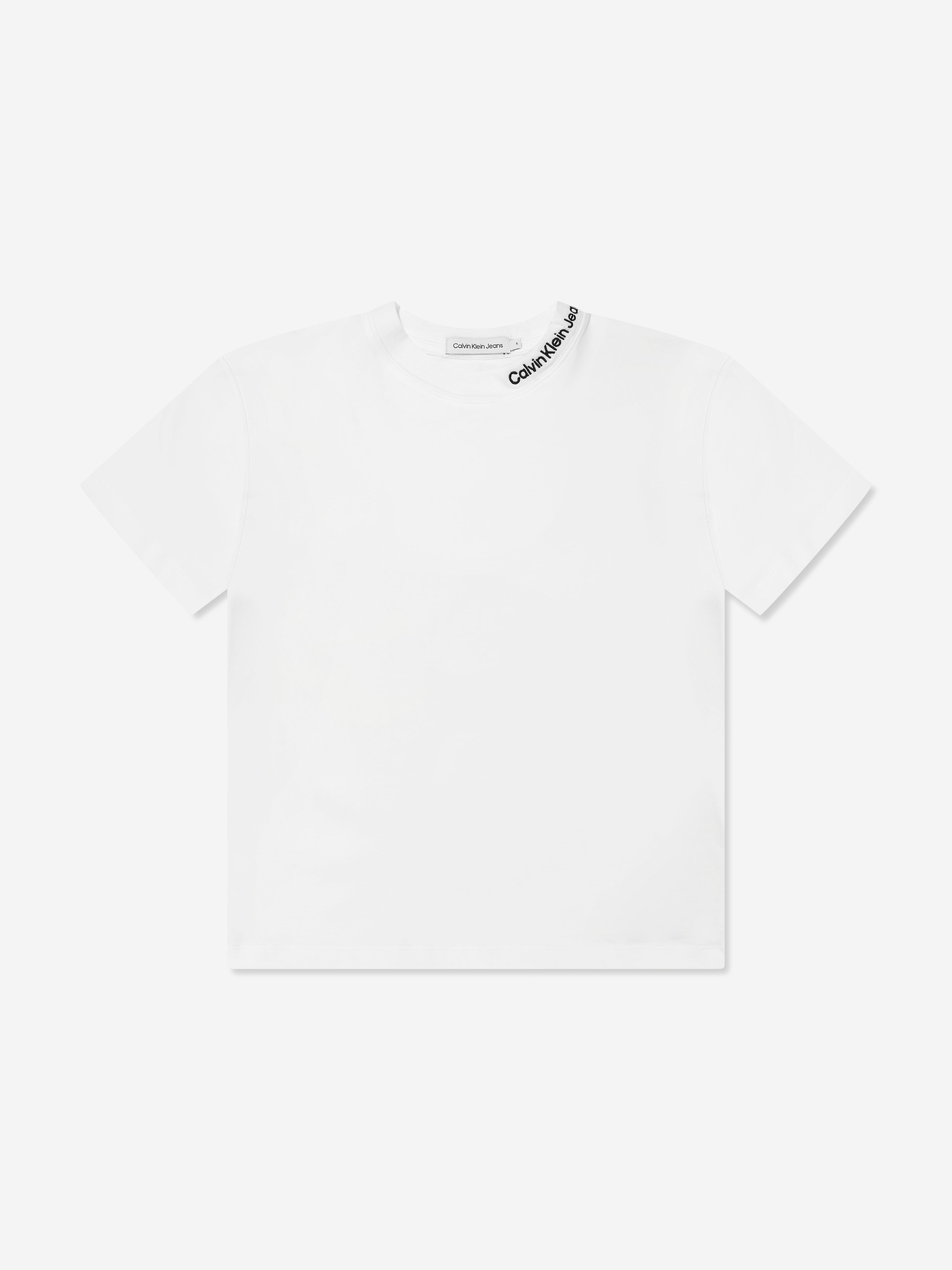 Calvin Klein Boys Intarsia Relaxed T-Shirt in White