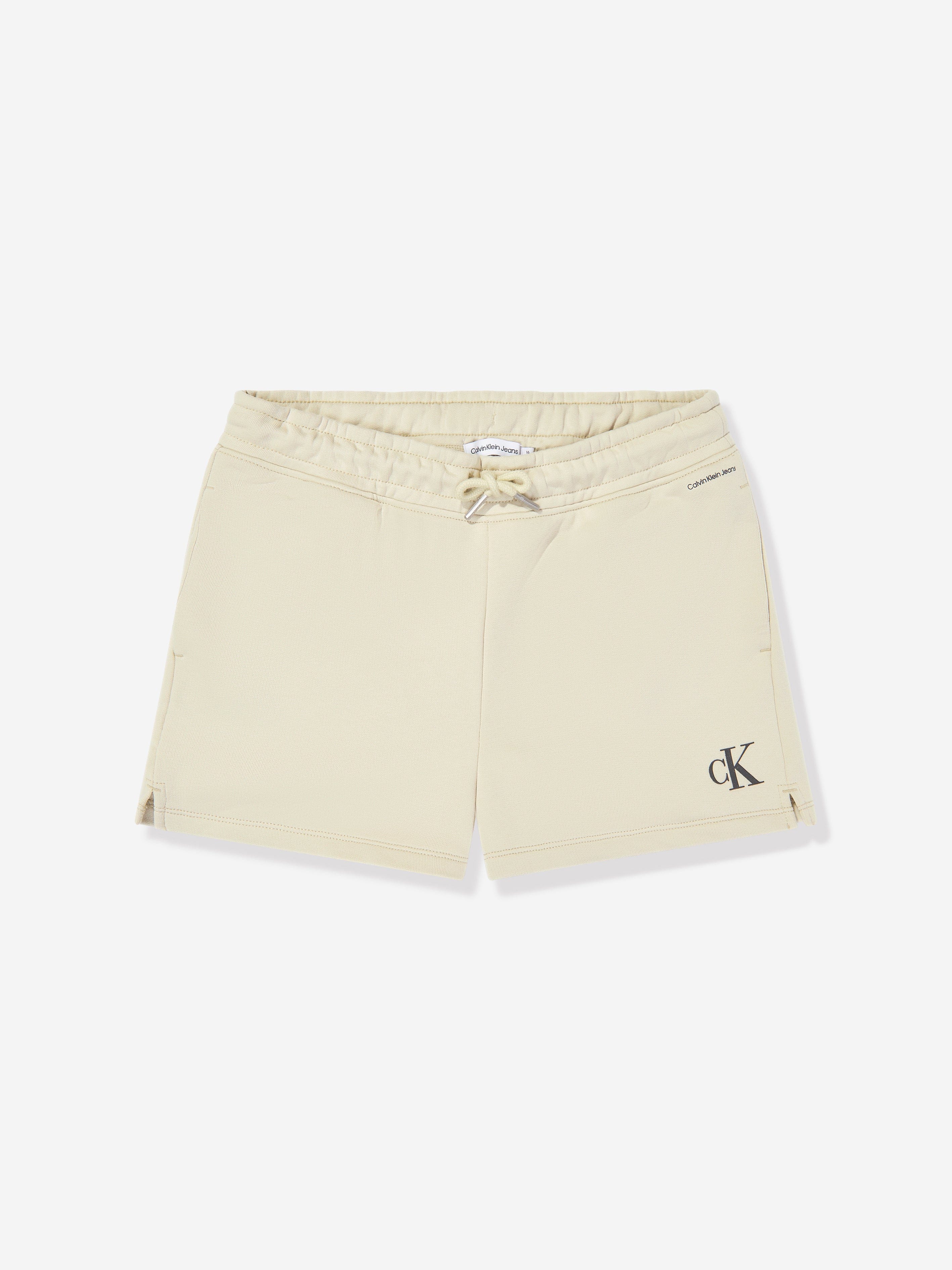Calvin Klein Girls CK Logo Sweatshirt and Shorts Set in Green
