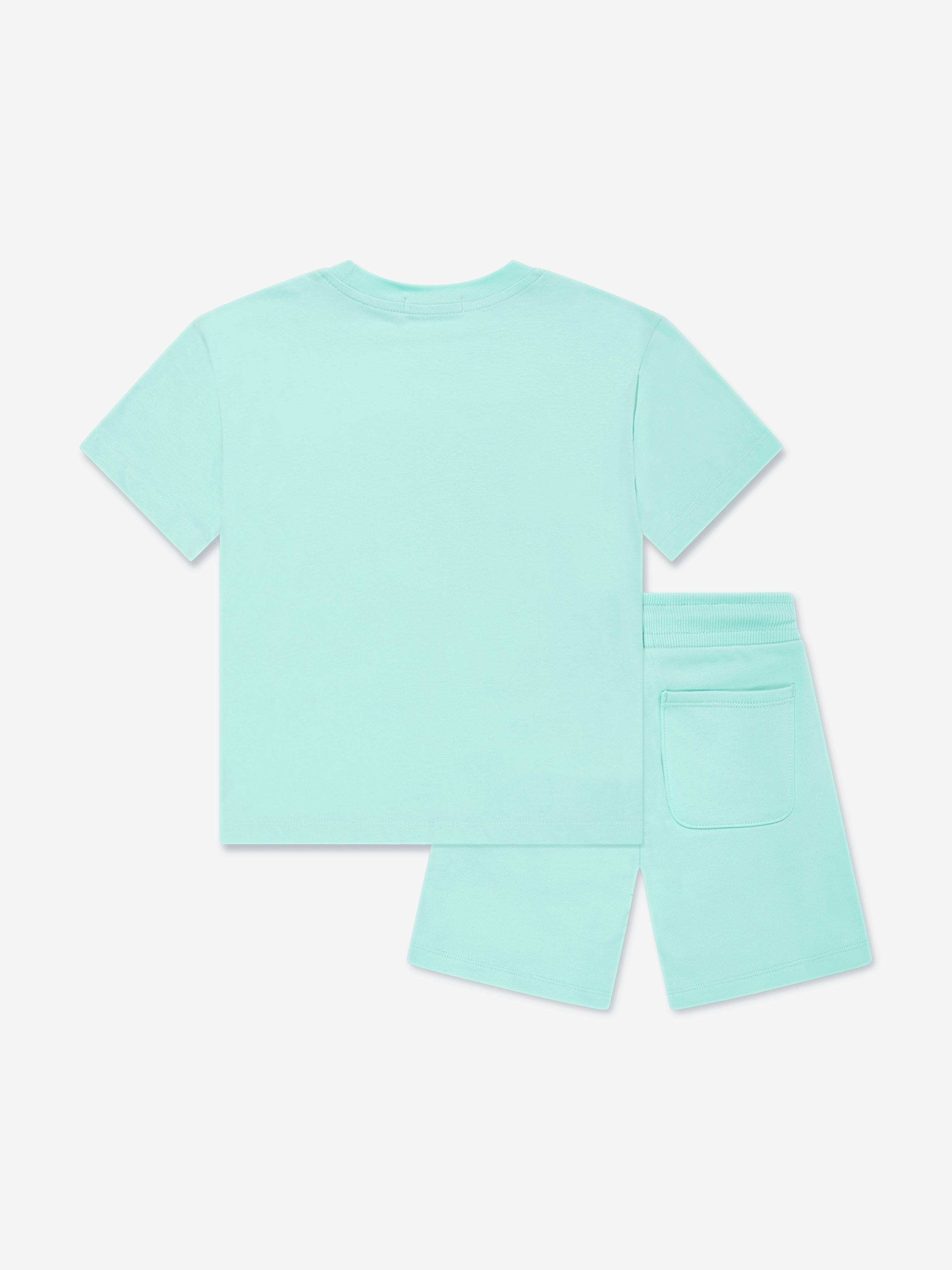 Calvin Klein Kids Mono Mini Badge Shorts Set in Blue