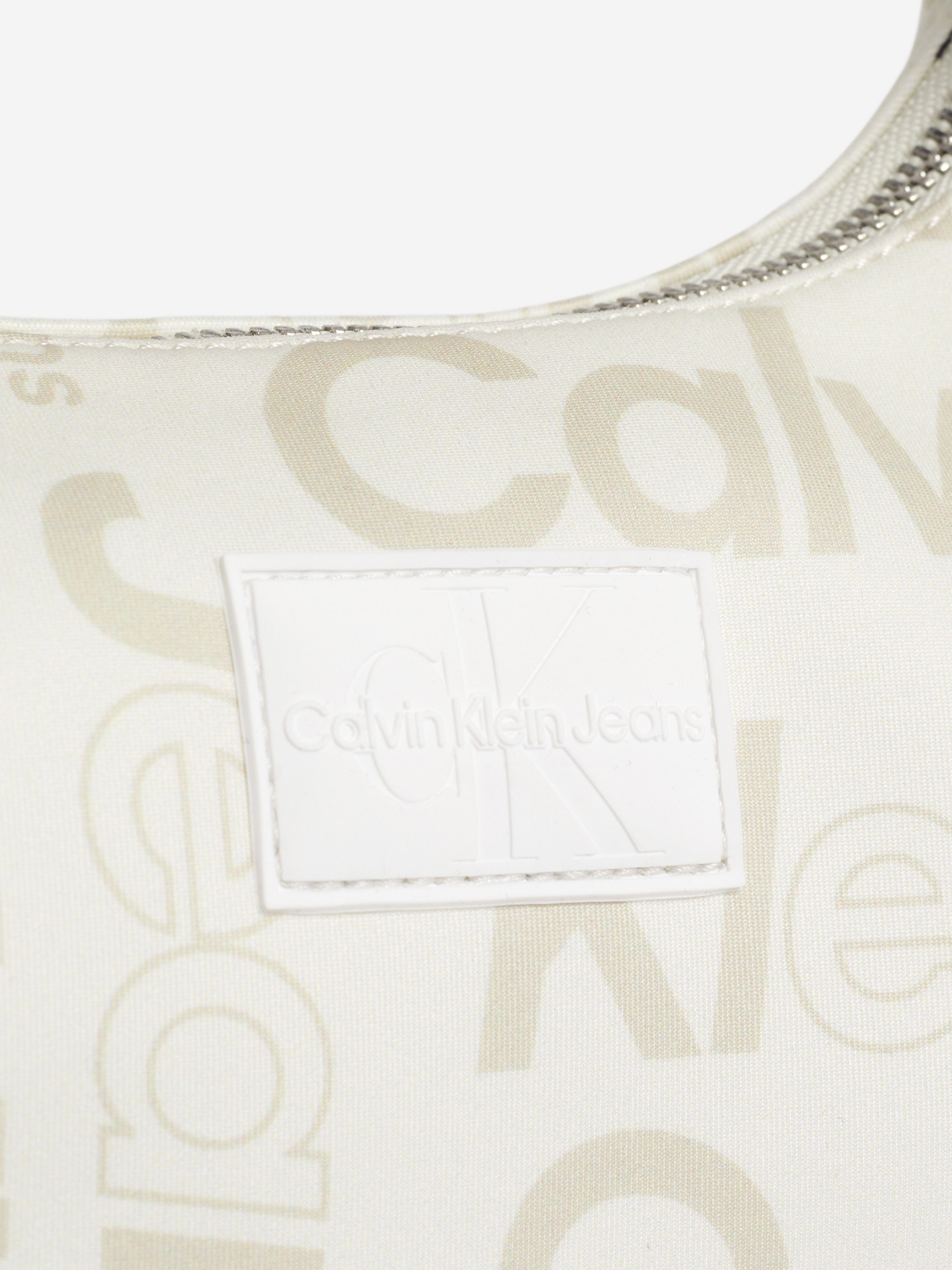 Calvin Klein Kids Logo Shoulder Bag in Beige