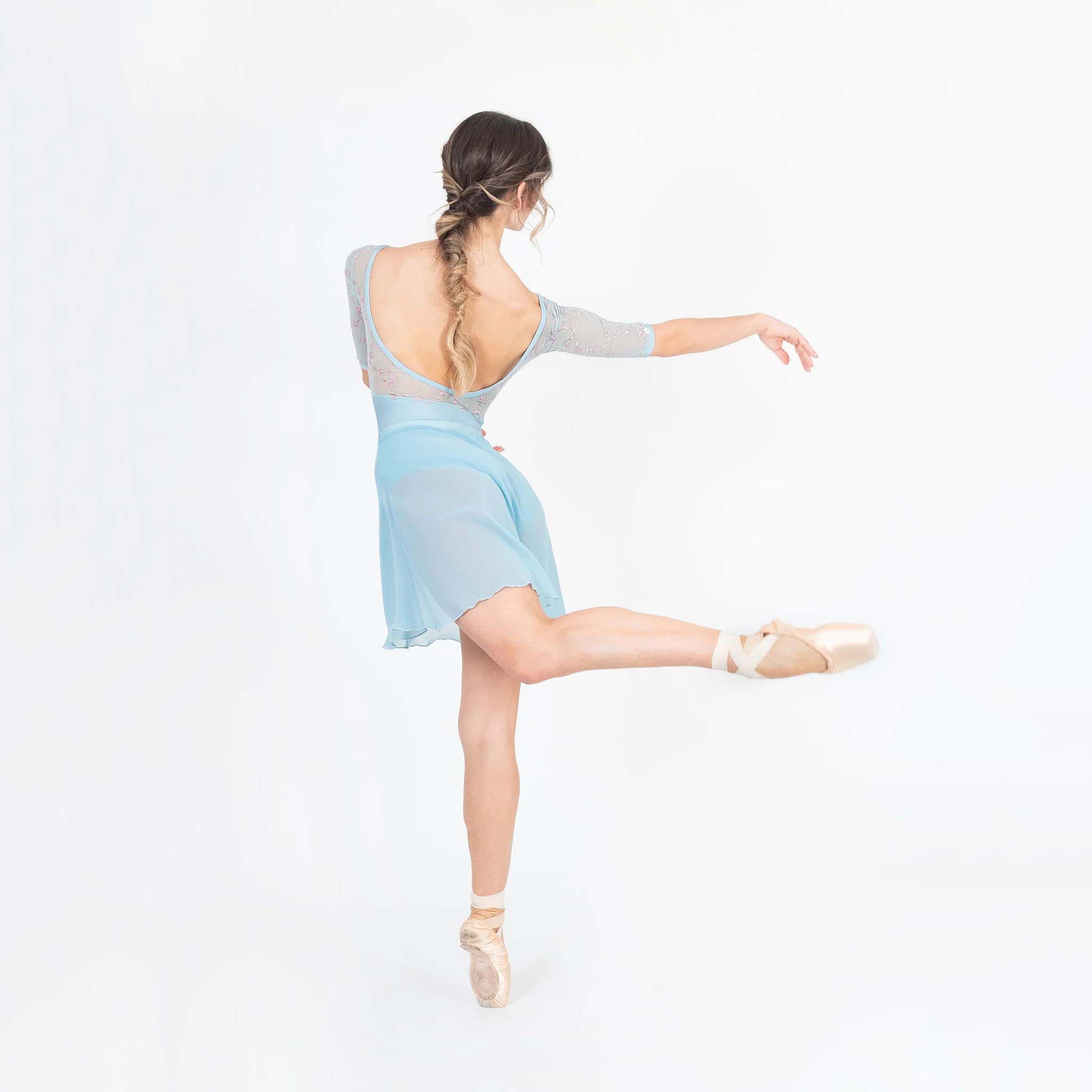 Women Light Blue "Svetlana" Ballet Onesies(CD25063-2/L37+TRD42)