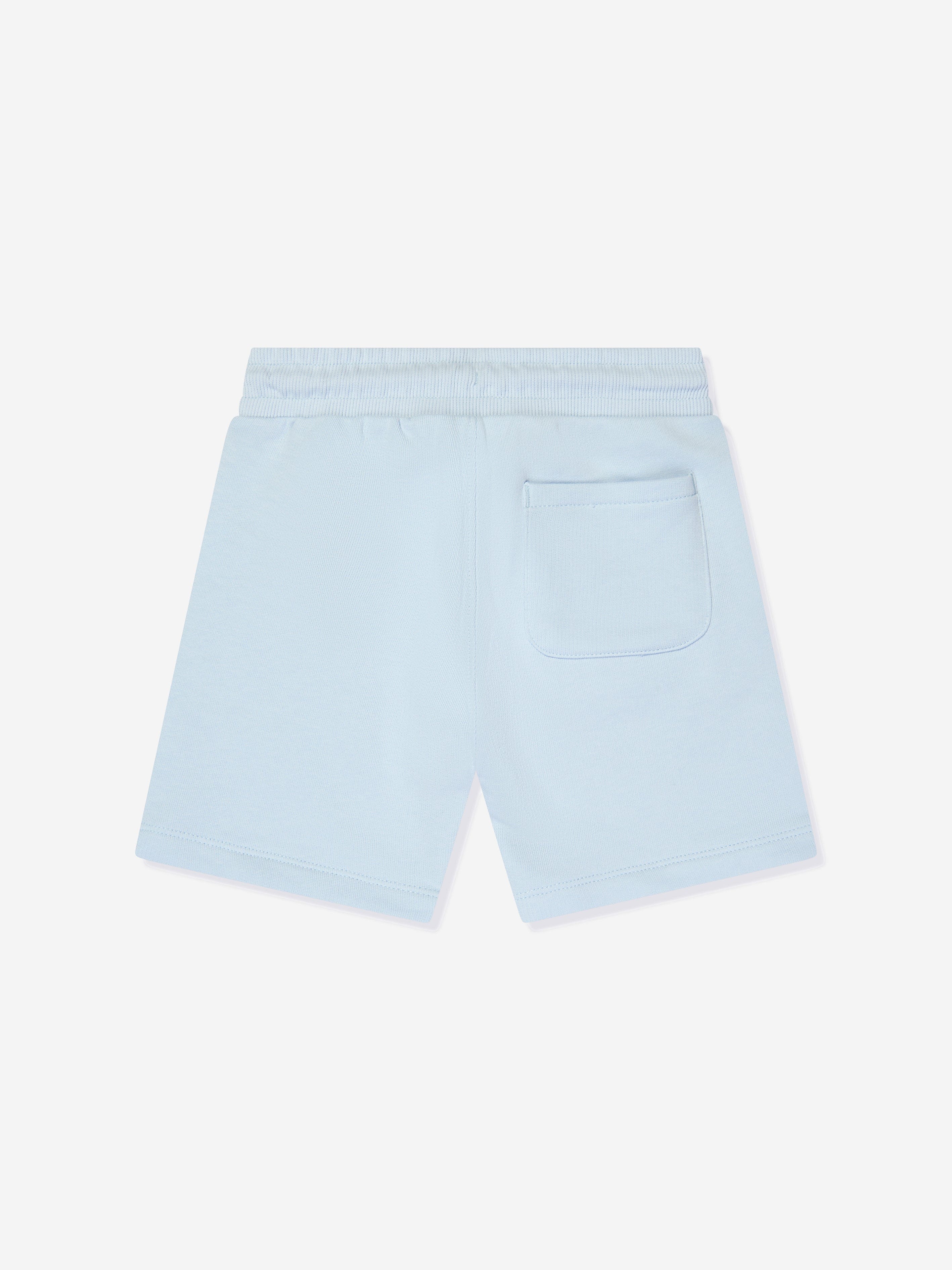 Calvin Klein Boys Stack Logo Jogger Shorts in Blue