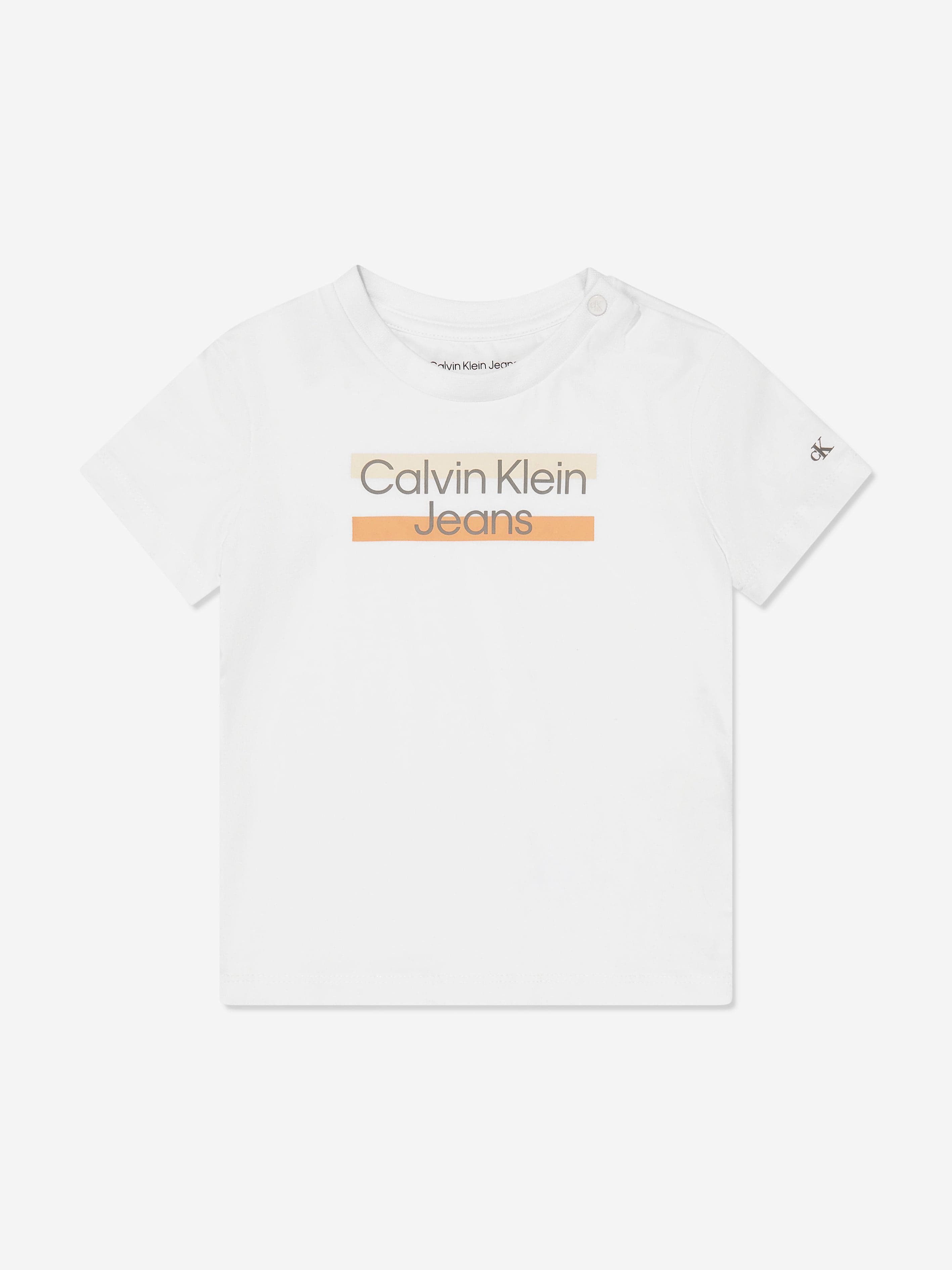Calvin Klein Baby Hero Logo T-Shirt And Shorts Set in White